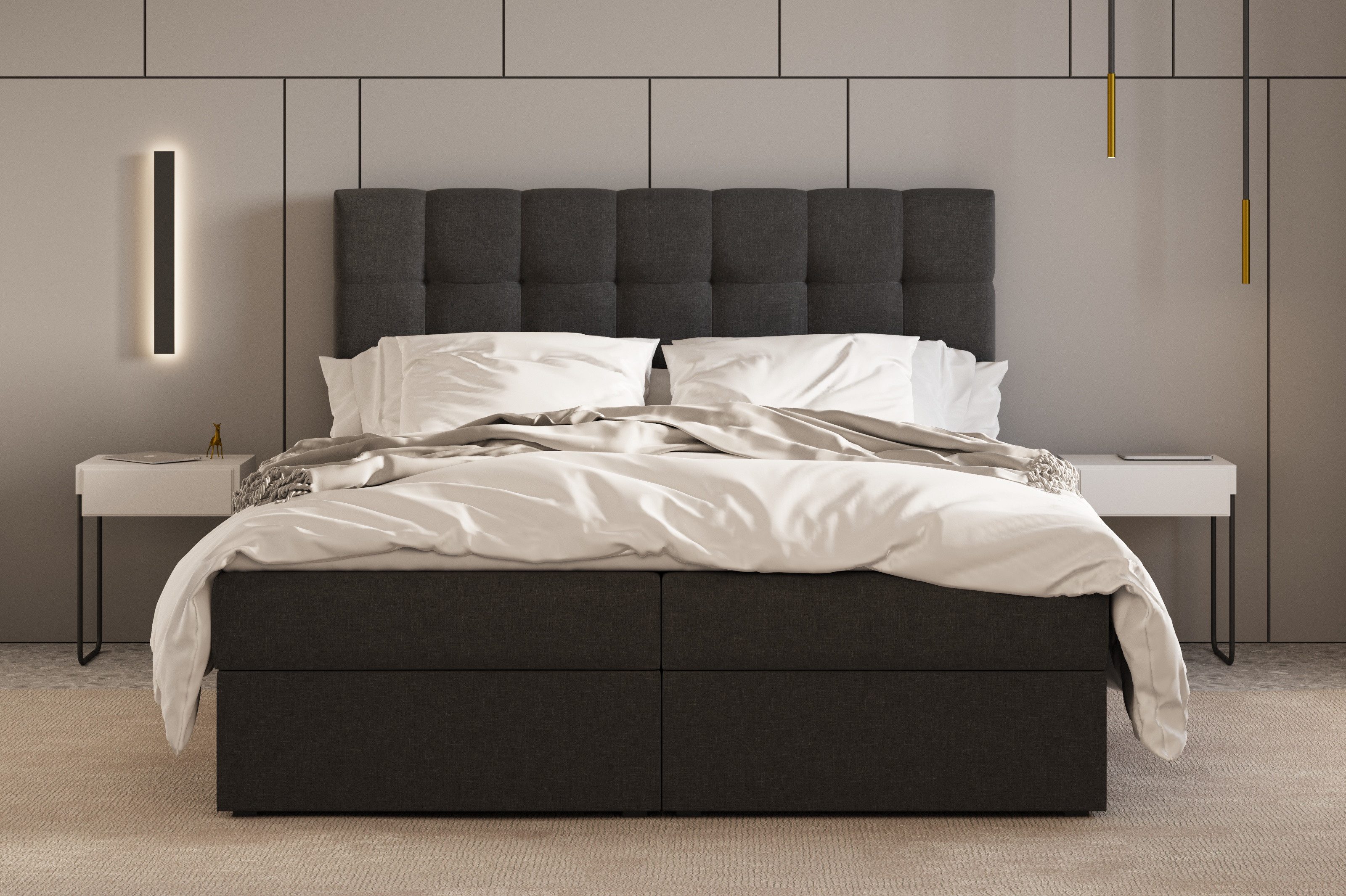 MOEBLO Boxspringbett Bett 05 (Polsterbett Kontinentalbett, Bonell, Topper, günstig online kaufen