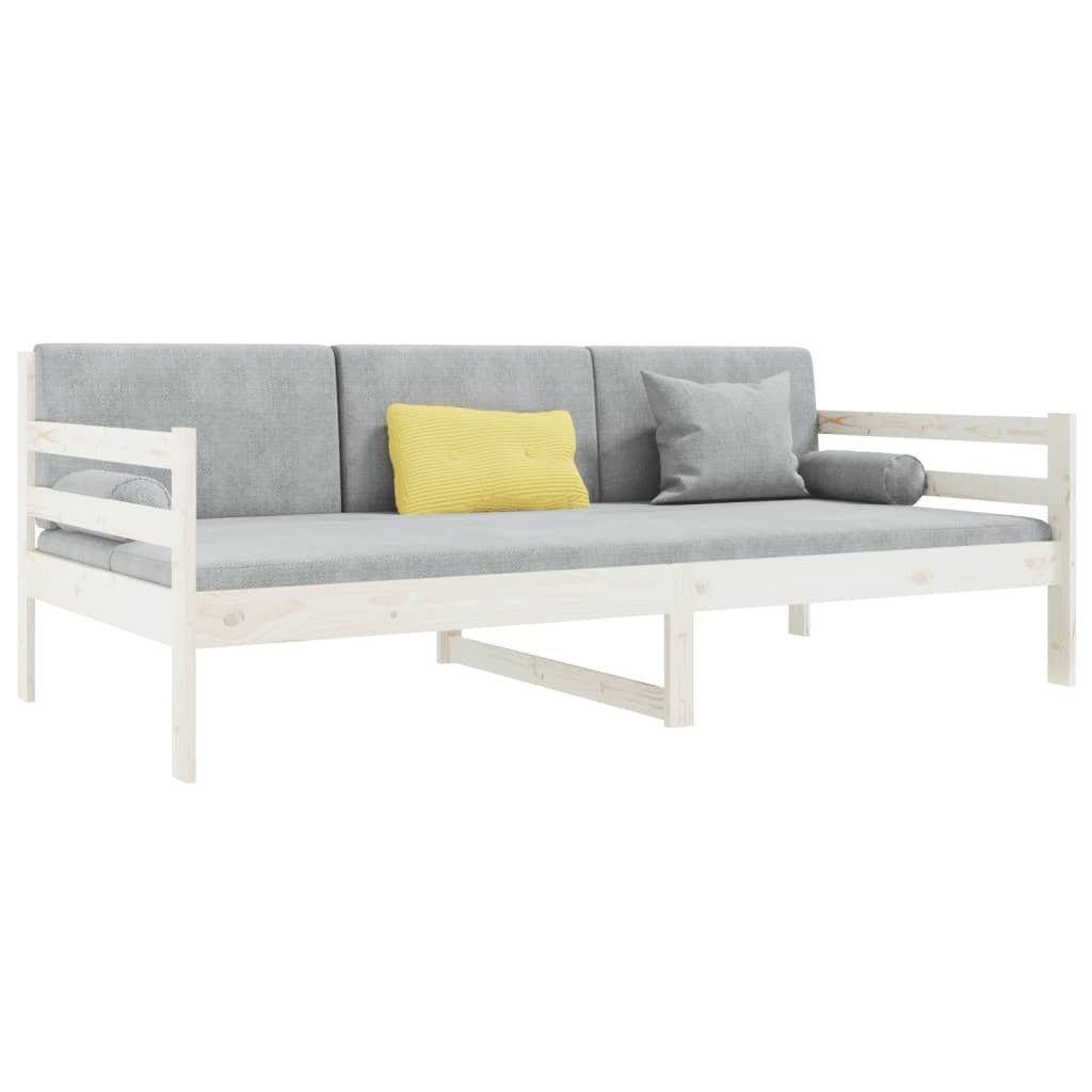 vidaXL Bett Tagesbett ohne Matratze Weiß 80x200 cm Massivholz Kiefer