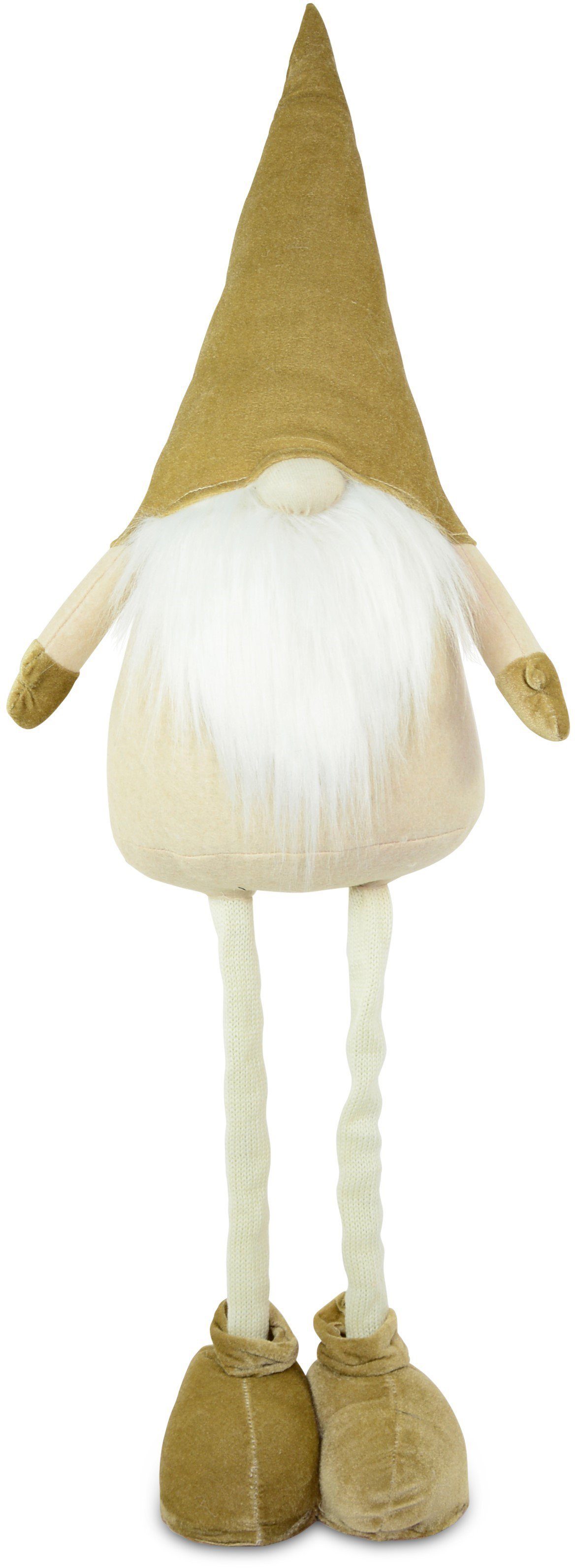 RIFFELMACHER & WEINBERGER Ausziehbeinen, Weihnachtsdeko (1 95 Höhe Weihnachtsfigur mit cm bis hellbraun/beige/weiß ca. Wichteljunge, Wichtel St), 65 cm