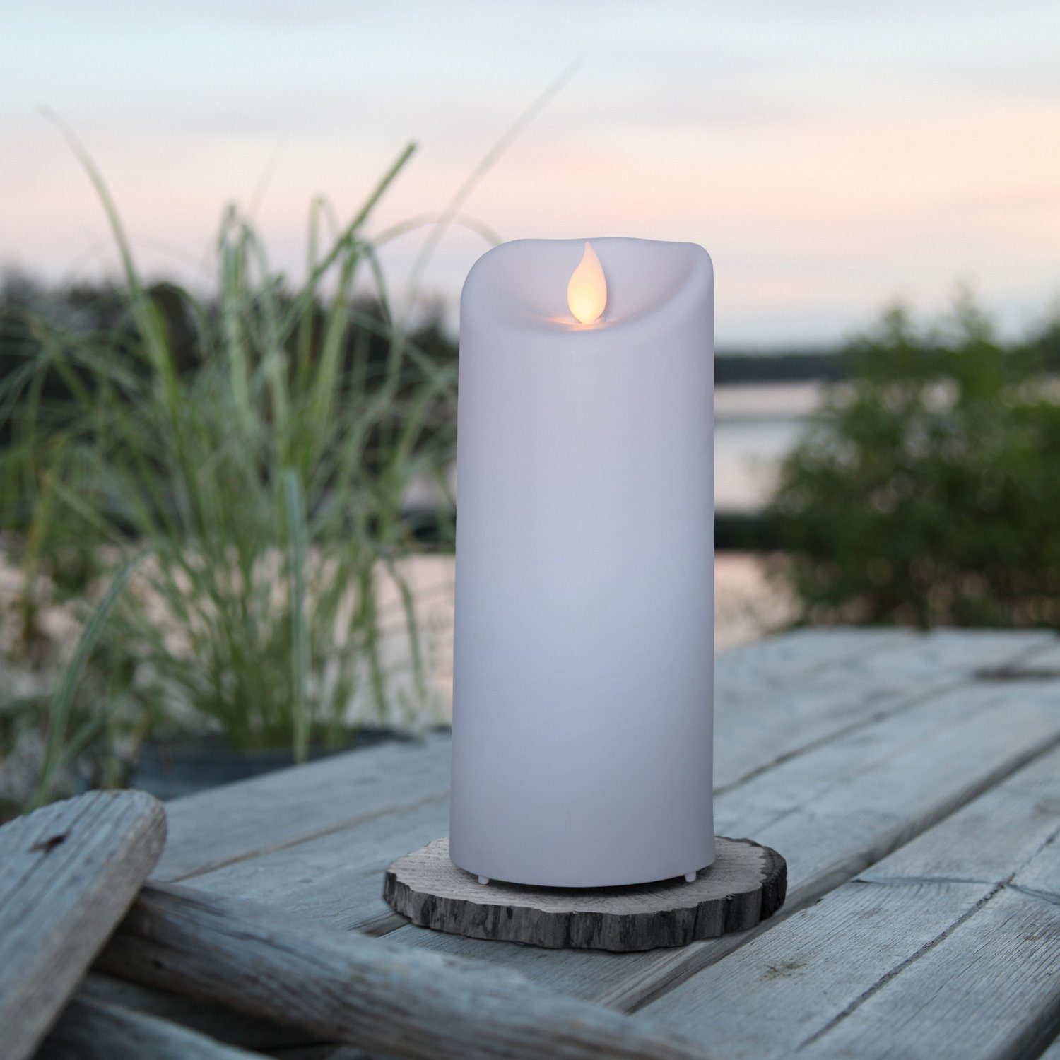 STAR TRADING LED-Kerze »LED Kerze mit bewegter Flamme - Kunststoff - H:  17,5cm - Timer - outdoor« online kaufen | OTTO