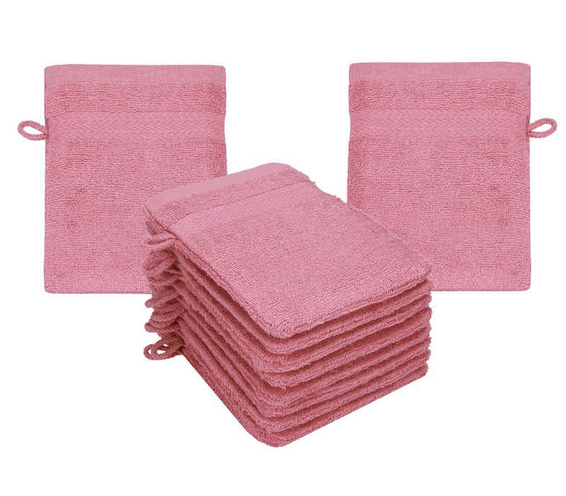Betz Seiftuch »10 Stück Waschhandschuhe Set PREMIUM Waschlappen Waschhandschuh Frottee Größe 16x21 cm Kordelaufhänger 100% Baumwolle«