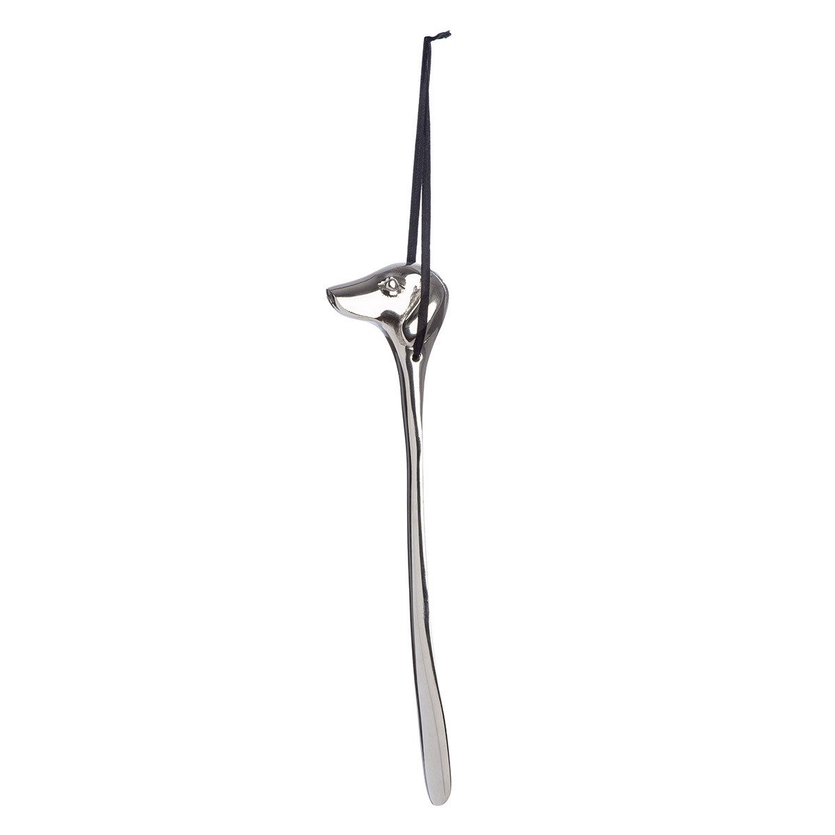 MF Schuhlöffel Schuhanzieher Frieda in Dackelform aus Aluminium silberfarben 39cm (1-tlg)