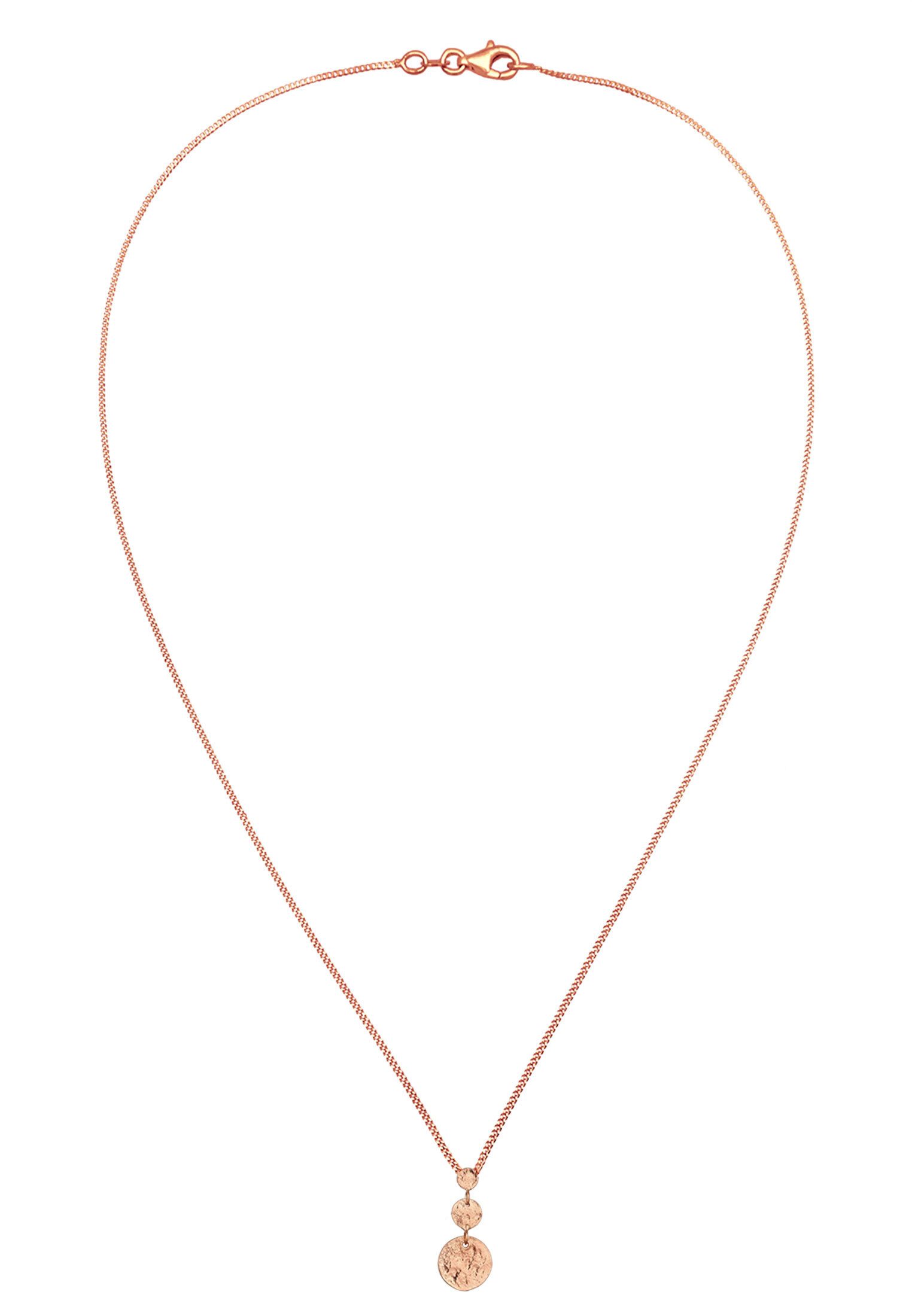 Elli Kette mit Anhänger Anhänger Plättchen Strukturiert 925 Sterling Silber günstig online kaufen