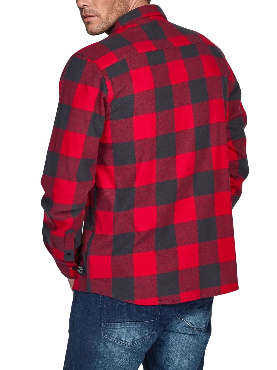 riverso Langarmhemd Herren Karohemd RIVArne Regular Fit (1-tlg) – Bild 2 von 4