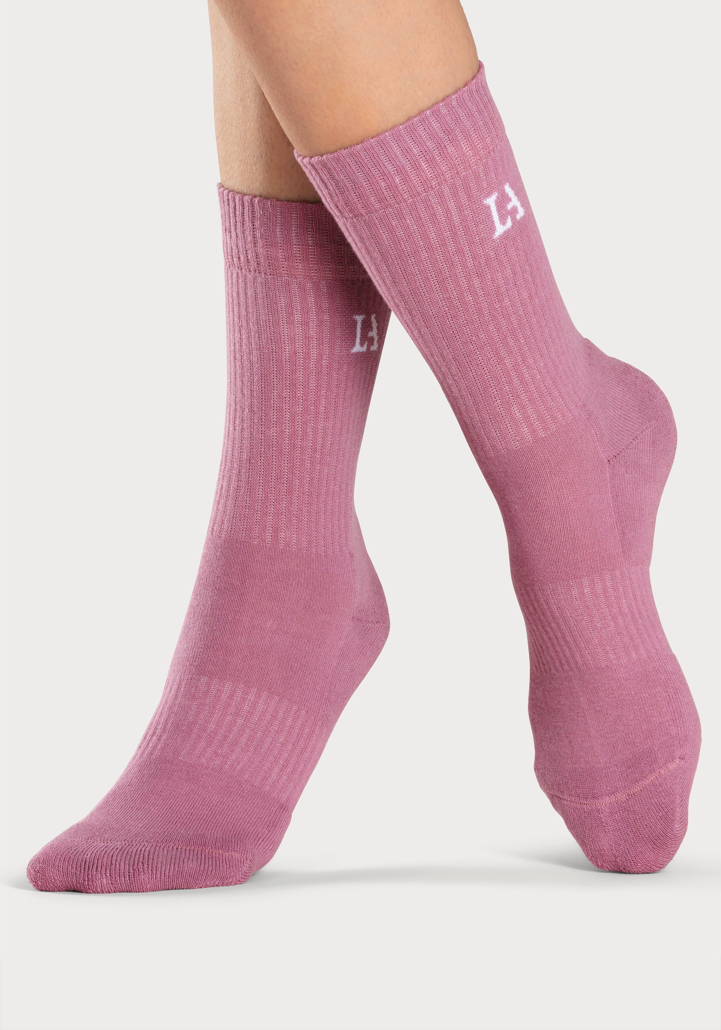 LASCANA ACTIVE Tennissocken Sportsocken Damen, Laufsocken, Wandersocken (Packung, 6-Paar, Crew Socken) mit Baumwoll Frottee