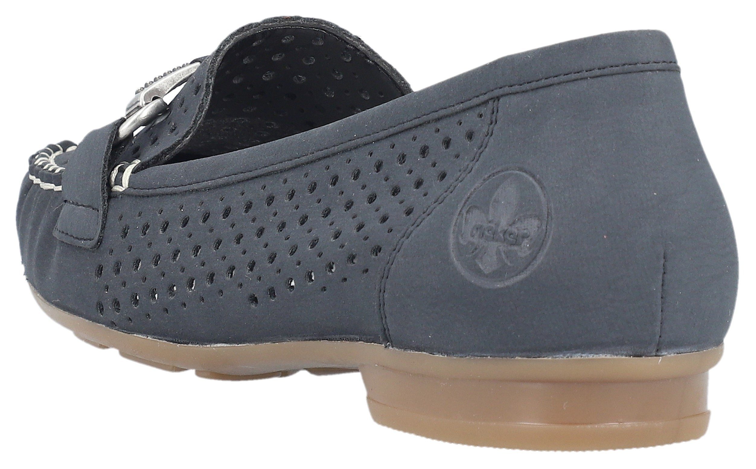 Rieker Mokassin Slipper, Sommerschuh mit toller Schmuckspange günstig online kaufen