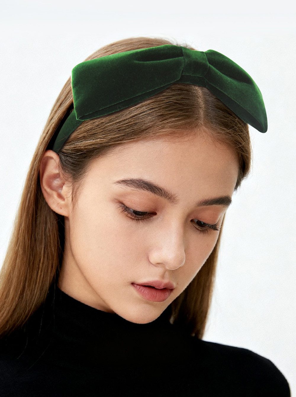 axy Haarreif Samt Haarreif mit großer Schleife, Damen Haareifen Haarband