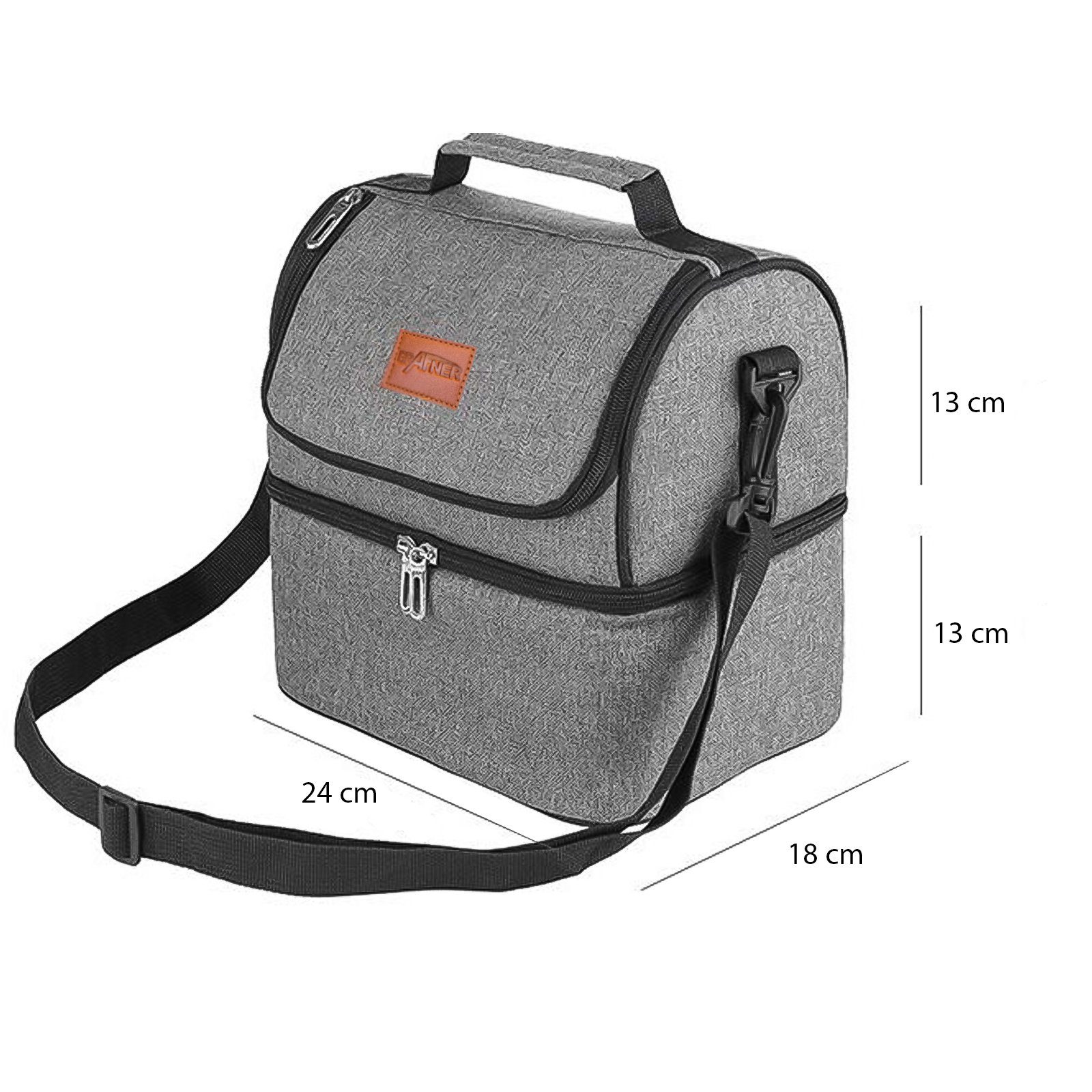 Grafner Picknicktasche Kühltasche Picknicktasche 8 Liter 900D Oxford, 25 x 24 x 18 cm (HxBxT)