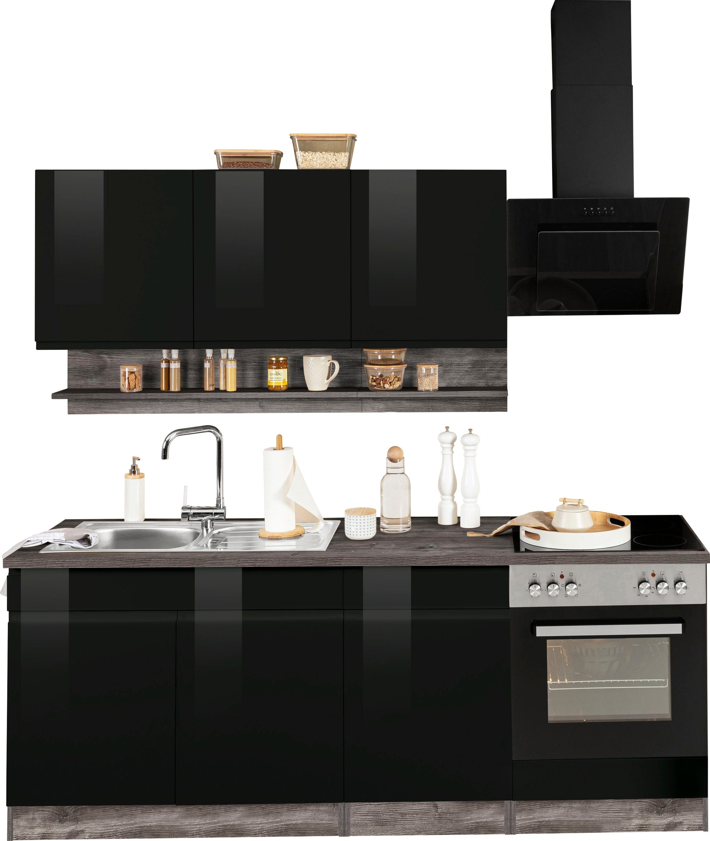 KOCHSTATION Küchenzeile KS-Virginia, Breite 210 cm, mit oder ohne E-Geräte günstig online kaufen