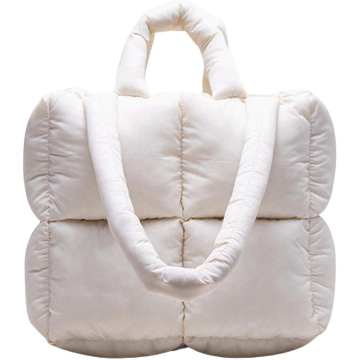 LuxusKollektion Handtasche Tote Bag Puffer Damen Schultertasche Z-weiß