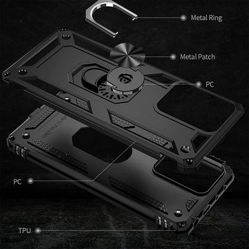 CoolGadget Handyhülle Armor Shield Case für Xiaomi Poco X5 5G, Outdoor Cover Magnet Ringhalterung Handy Hülle für Poco X5