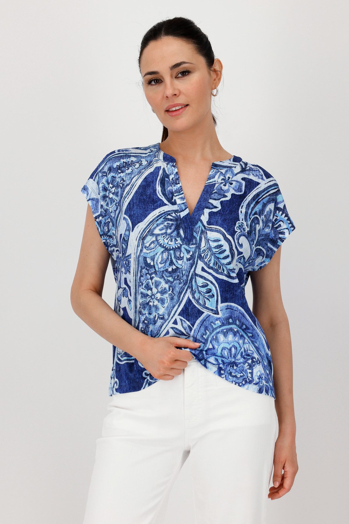 Monari Rundhalsshirt, mit Glitzersteinchen günstig online kaufen