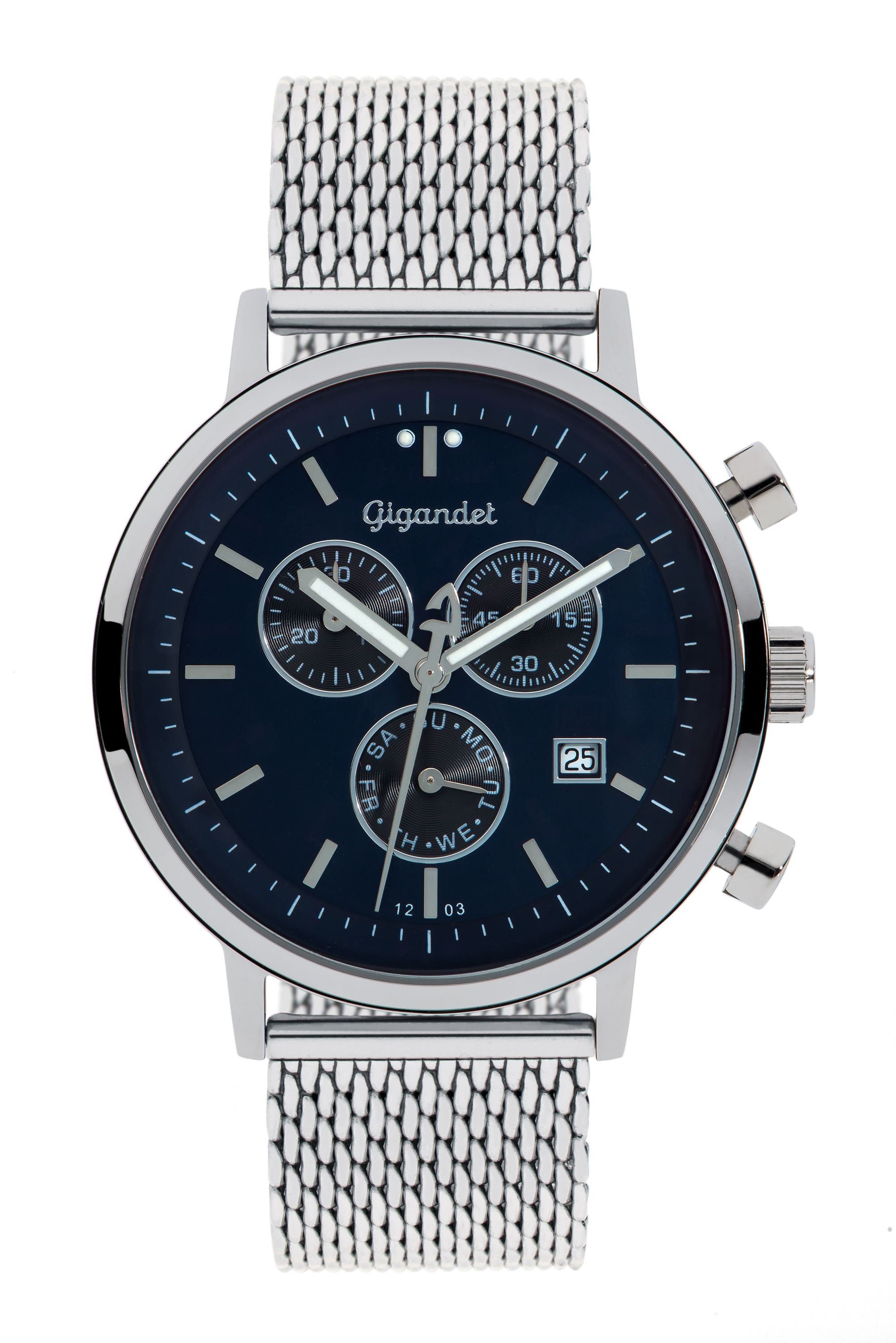 Gigandet Chronograph Classico, Mineralglas, Chronograph, Tag- und Datumsanzeige