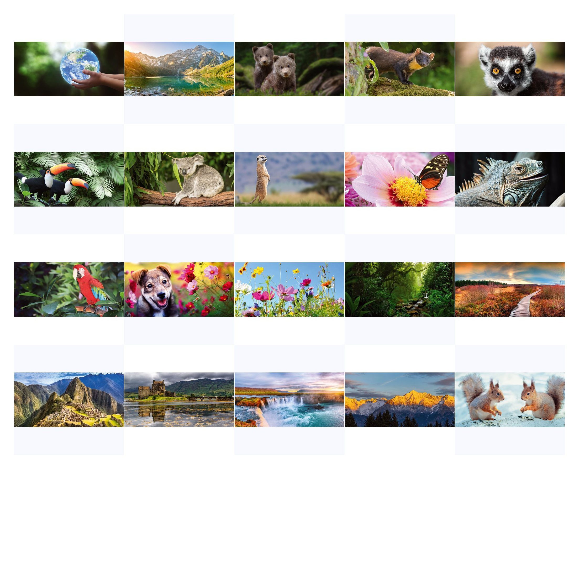 postkarten-universum.de Postkarte Panorama-Postkarten-Set "Faszination Erde", Erwachsene