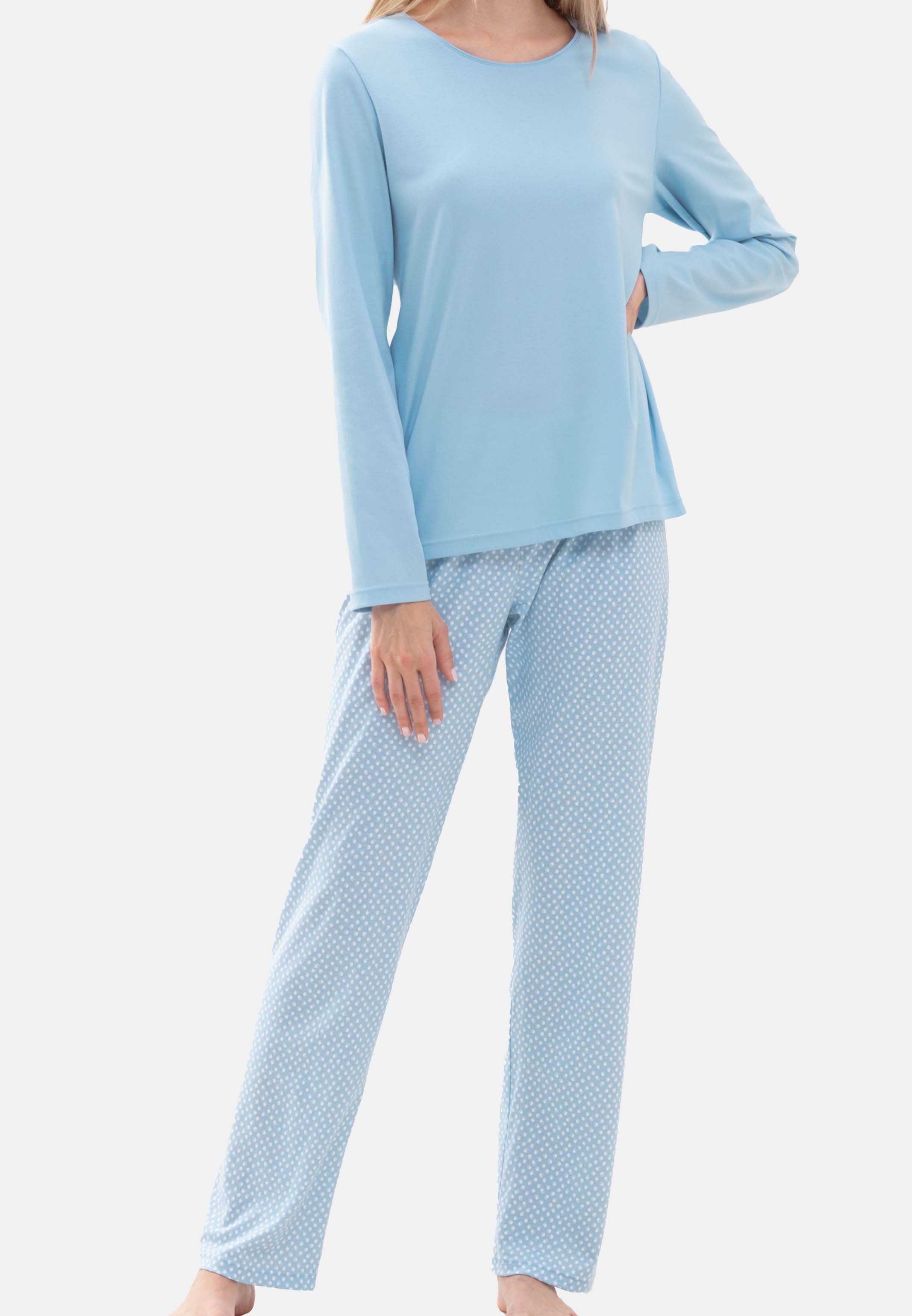 Mey Pyjama Emelie (Set, Schlafanzug Schnitt mit 2-teilger Schlafanzug - - lockerem tlg) 2 Baumwolle
