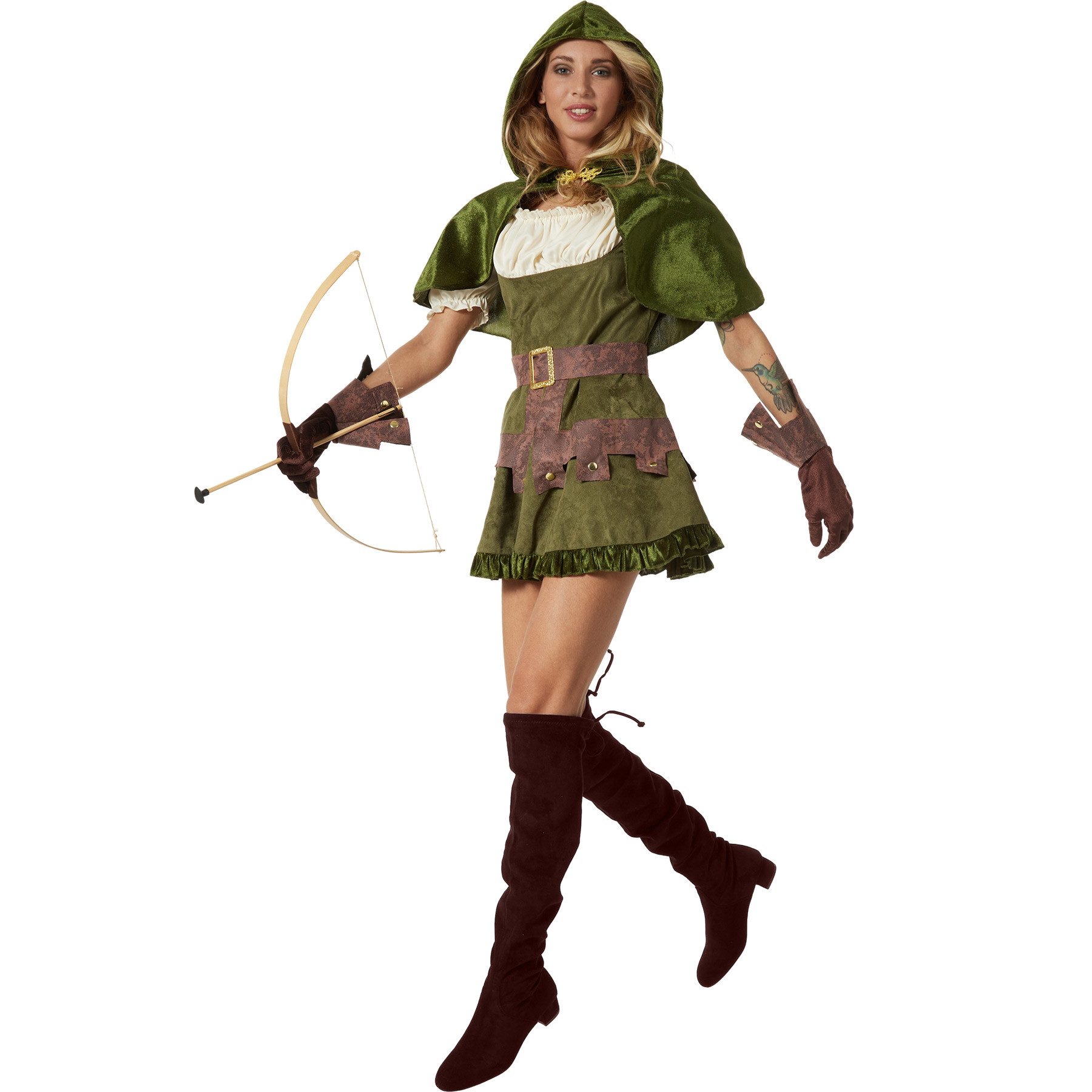 dressforfun Kostüm Damenkostüm, Bequemes Kleid mit passendem Umhang.