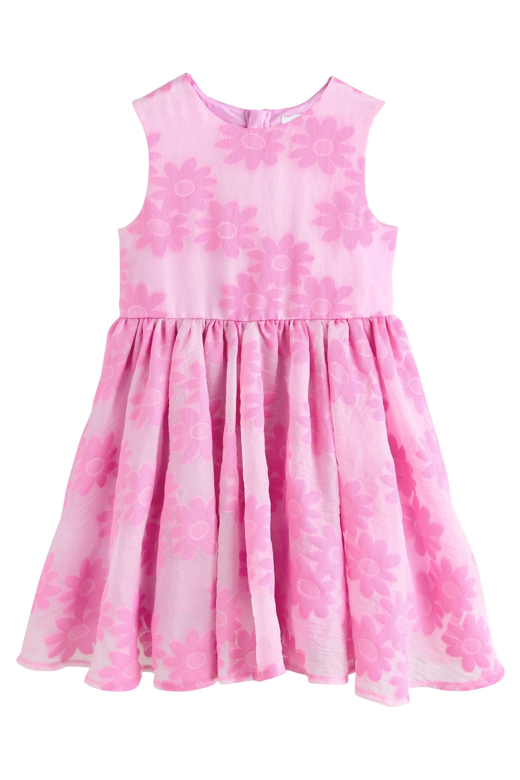 Tüllkleid Kleid mit Blumenstruktur