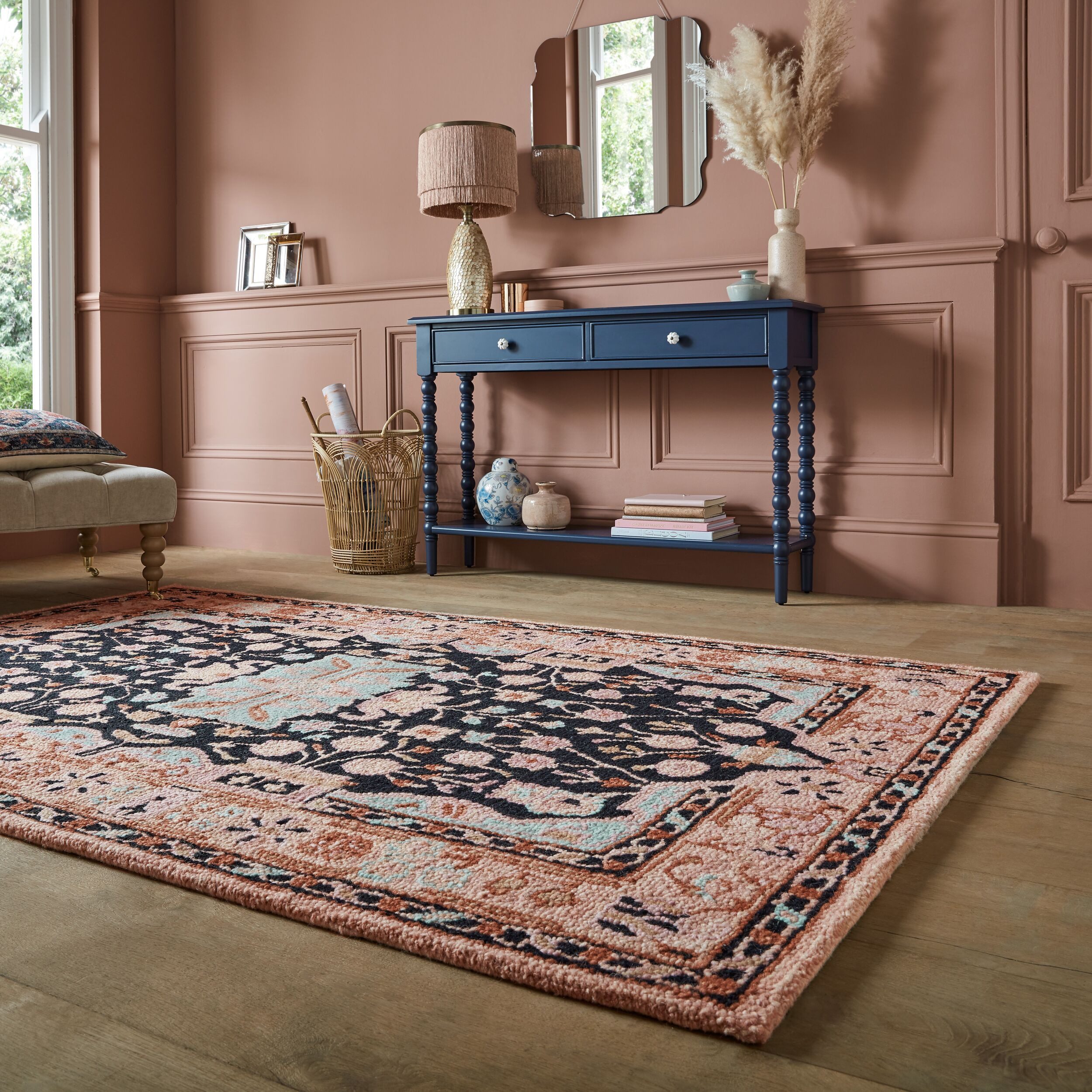 FLAIR RUGS Wollteppich Blossom 3D Effekt, rechteckig, Höhe: 5 mm, Wolle, Teppich, Wohnzimmer, Schlafzimmer, Esszimmer