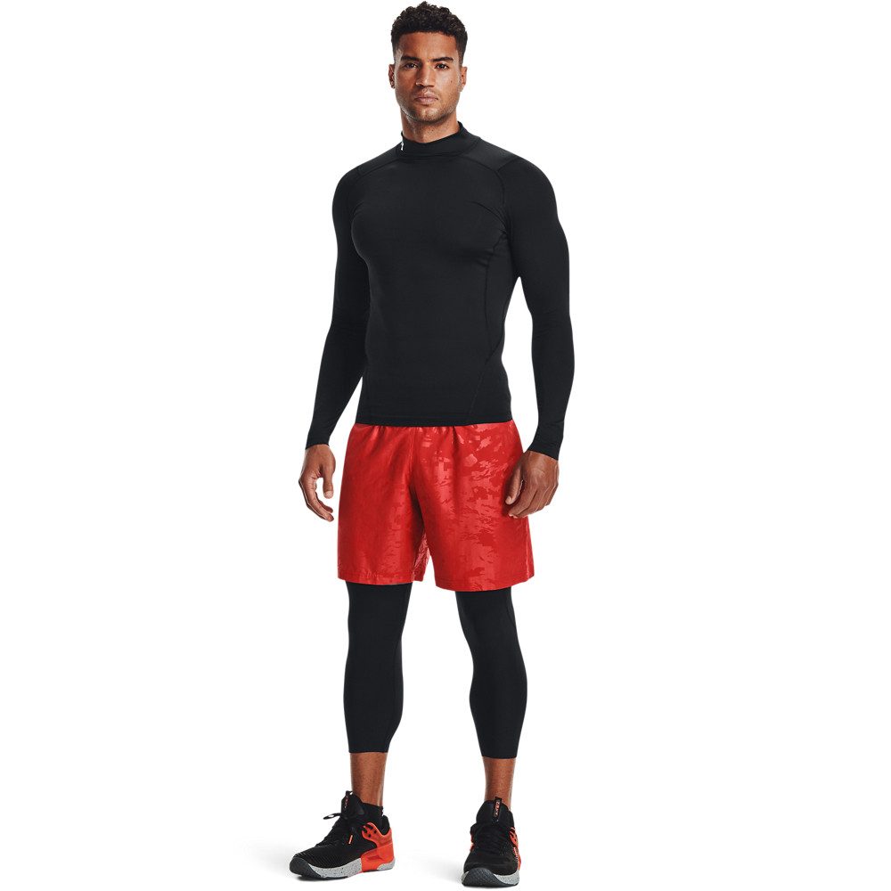 Under Armour® Trainingsshirt HeatGear® Mock Langarm-Oberteil normale Schnittform, mit Elasthan-Anteil, atmungsaktiv