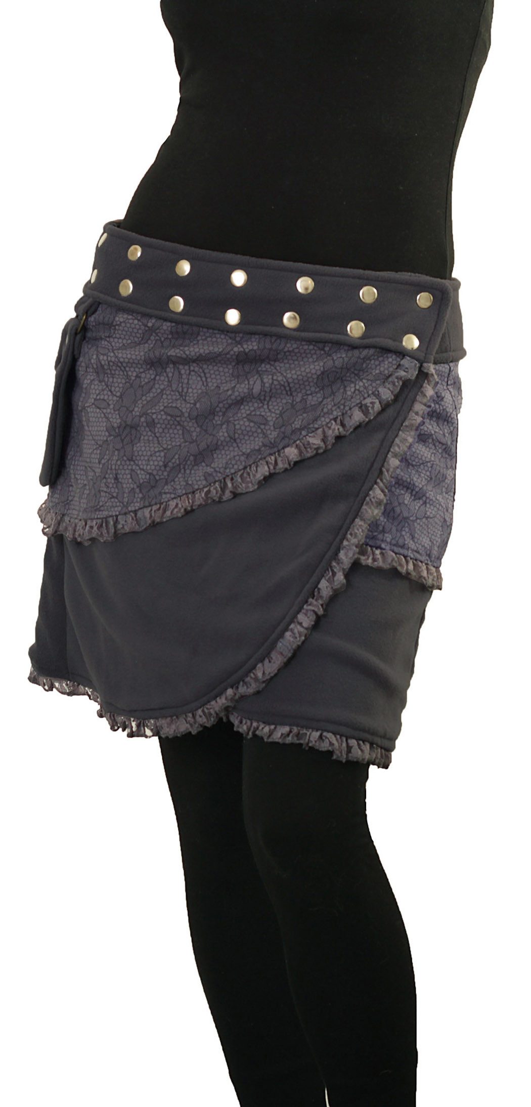 PUREWONDER Wickelrock Winterrock aus Fleece Wickelrock mit Tasche Nr. 240 G günstig online kaufen