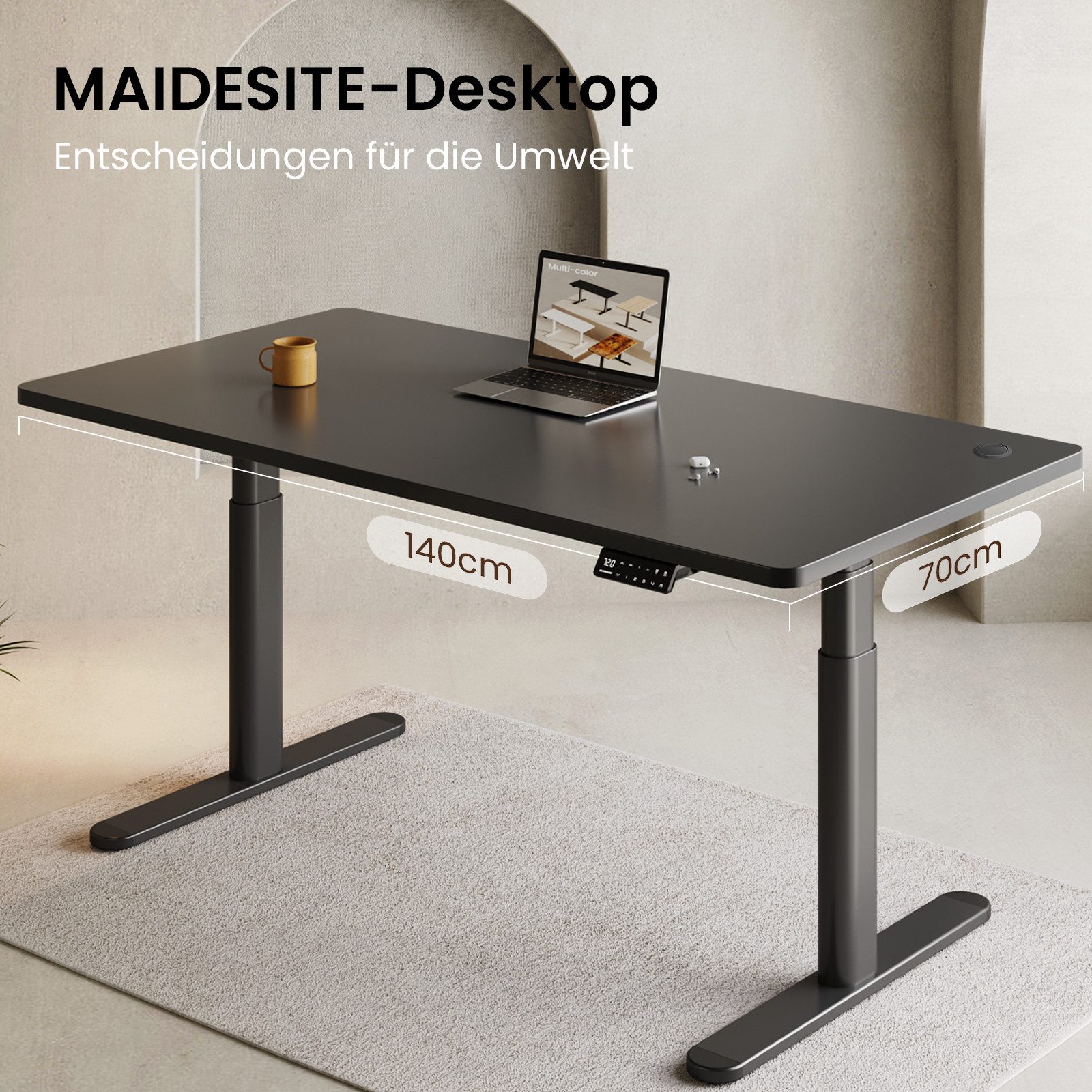 MAIDESITE Tischplatte für höhenverstellbare Schreibtische, Esstische & Gami günstig online kaufen