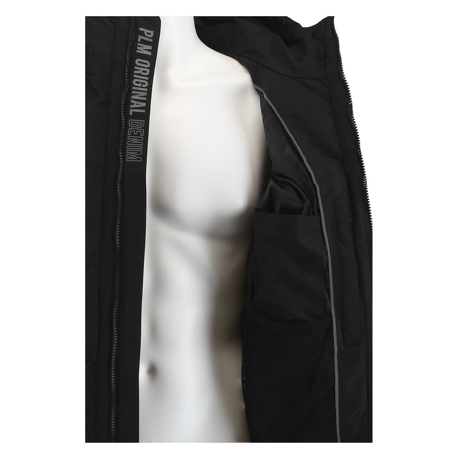 Poolman Winterjacke mit Kapuze P2304.726 (warm wattiert, leicht) schwarz Herren
