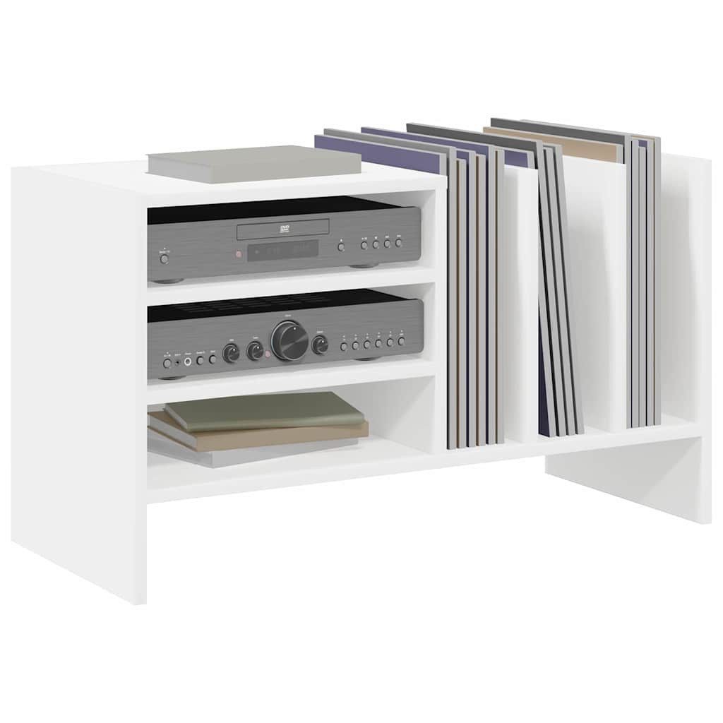 vidaXL Media-Regal, Schallplattenschrank Weiß 78,5 x 35 x 45 cm Holzwerkstoff