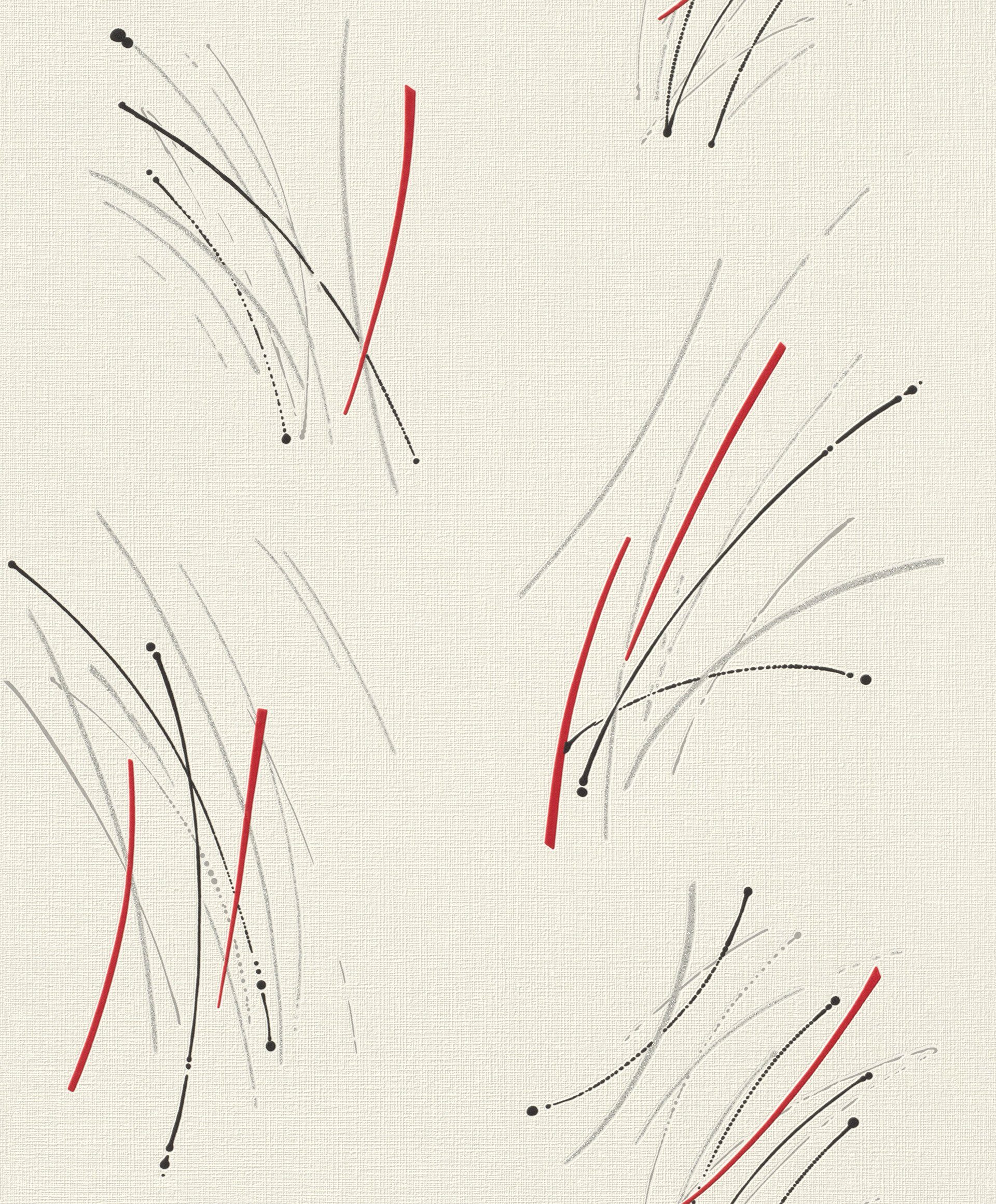 Rasch Vliestapete Rasch Selection, Grafisch, grau rot 735055