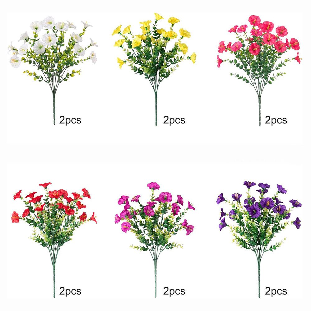 Kunstblume 12 Bündel Frühling Künstlicher Blumenstrauß Outdoor Balkonpflanzen, Agger, Für Innen Außen Balkonkasten Außenbereich – Bild 2 von 5