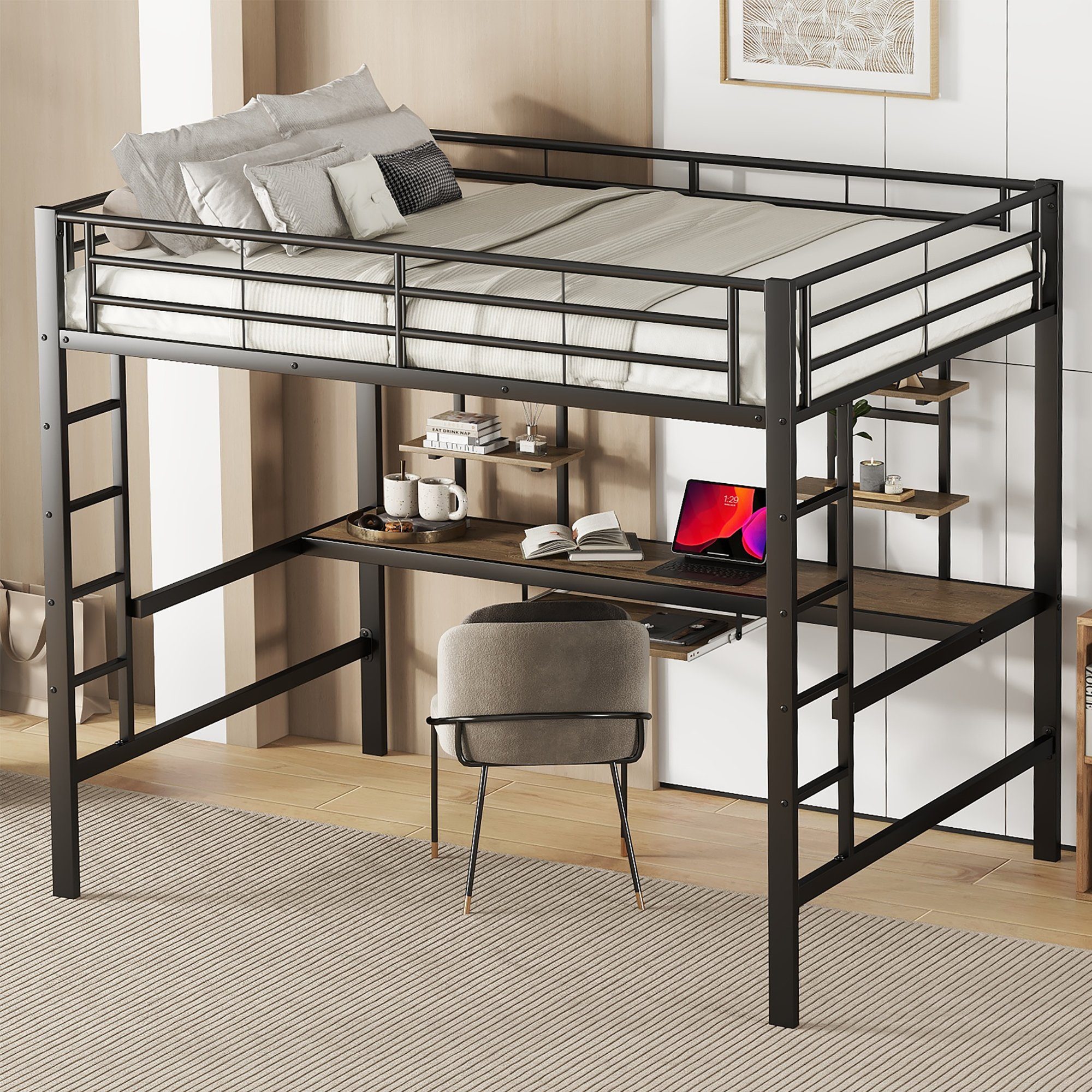 HAUSS SPOLE Bett Metallbett Hochbett Kinderbett günstig online kaufen