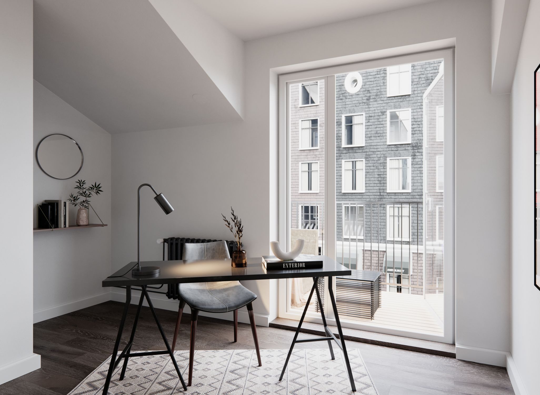 Licht-Erlebnisse Schreibtischlampe JORUN, ohne Leuchtmittel, Schwarz Metall GU10 51 cm hoch Kabel Schalter Büro Leselampe