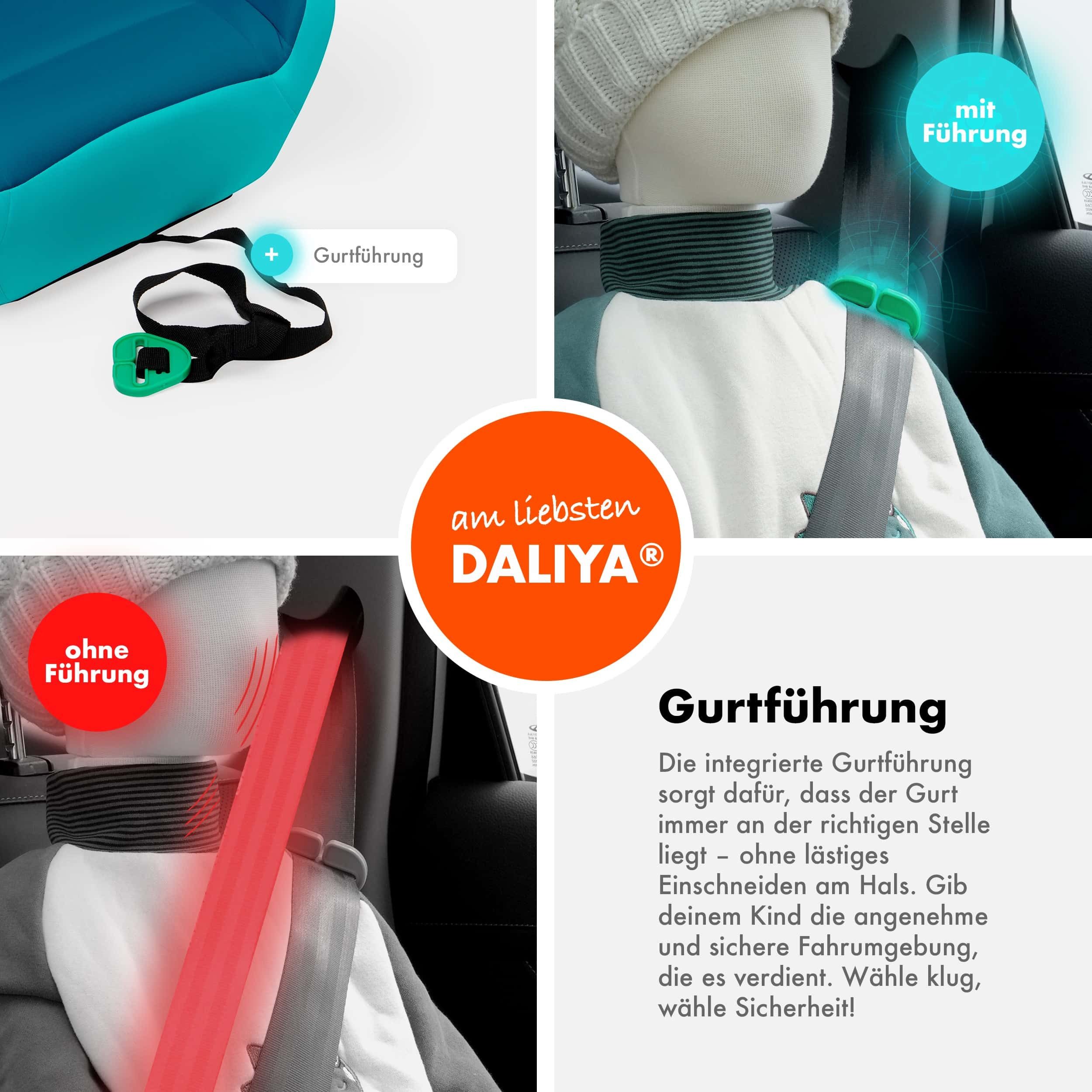 Daliya® Kindersitzerhöhung QUBIX I-Size Sitzerhöhung, Kindersitzerhöhung, Kindersitz, ab: ab 6 Jahre oder 125cm Körpergröße, bis: bis 12 Jahre oder 150cm Körper – Bild 3 von 5
