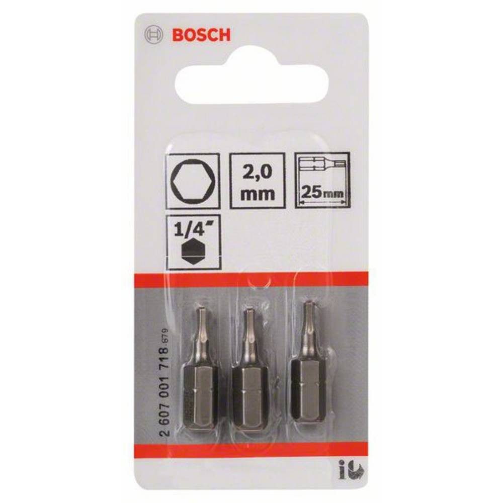 3er-Pack BOSCH 2, Extra-Hart Sechskant-Bit Schrauberbit HEX 25 mm,