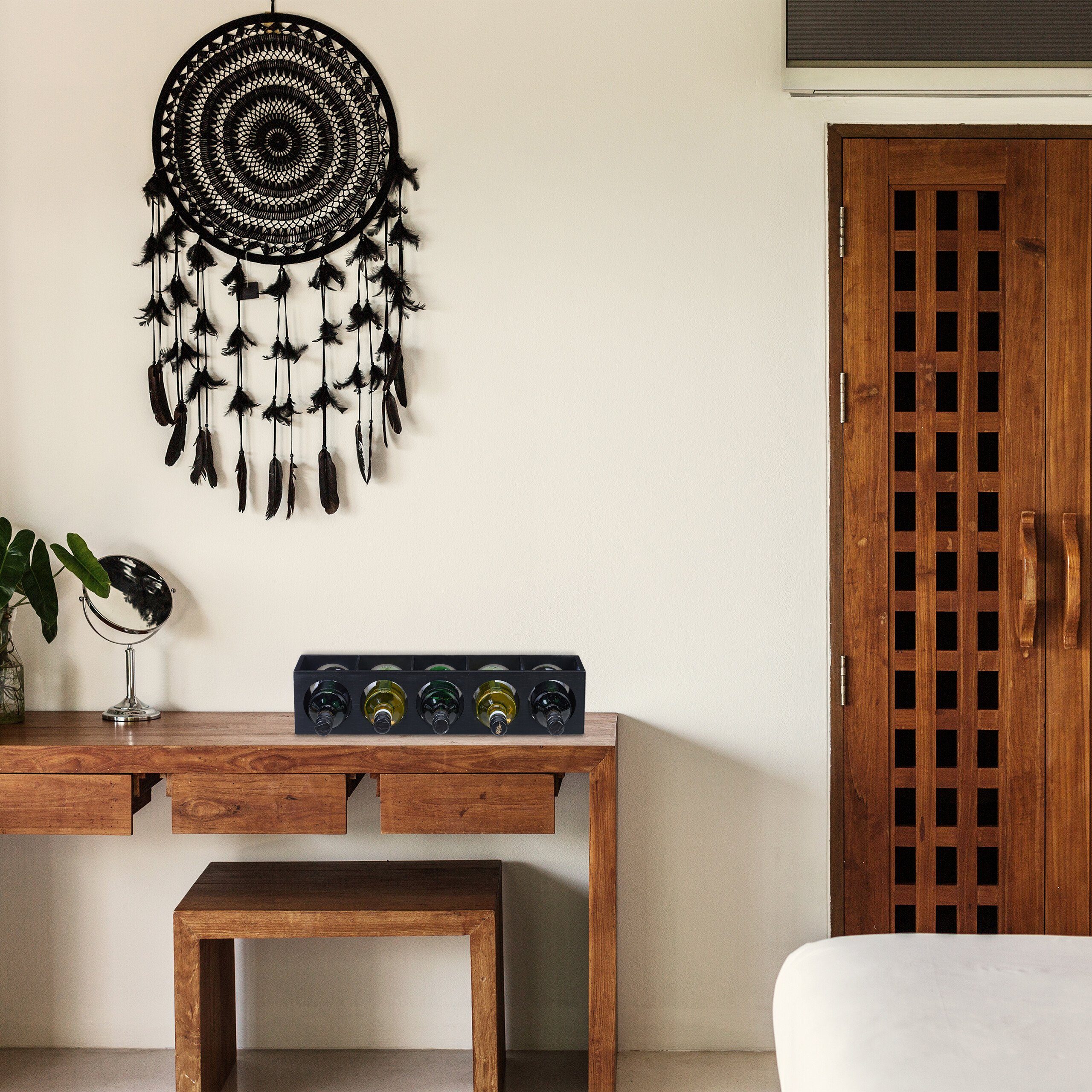 relaxdays Weinregal Schwarzes Weinregal im 2er Set günstig online kaufen