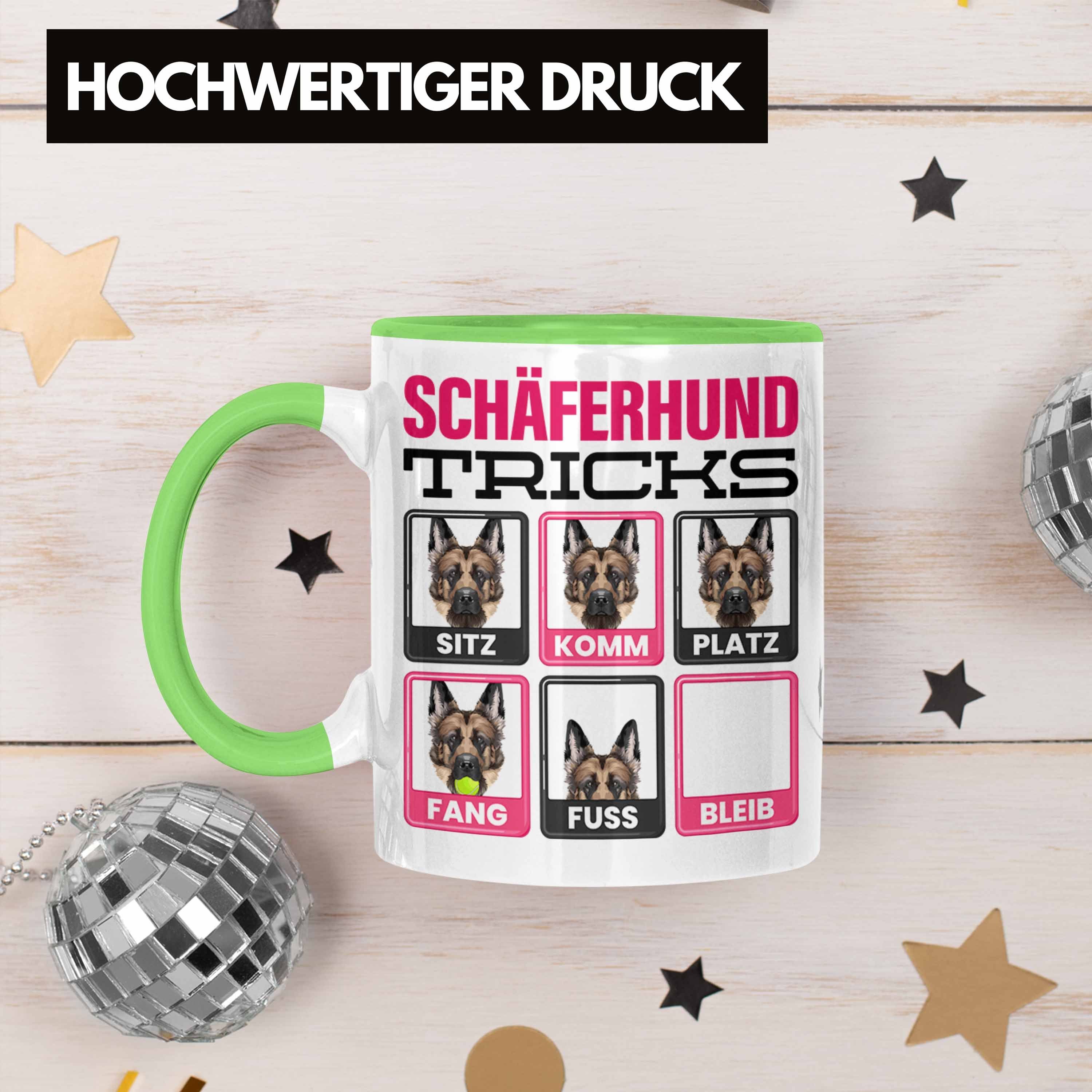 Tasse Tasse Schäf Lustiger Schäferhund Geschenkidee Trendation Geschenk Grün Besitzer Spruch