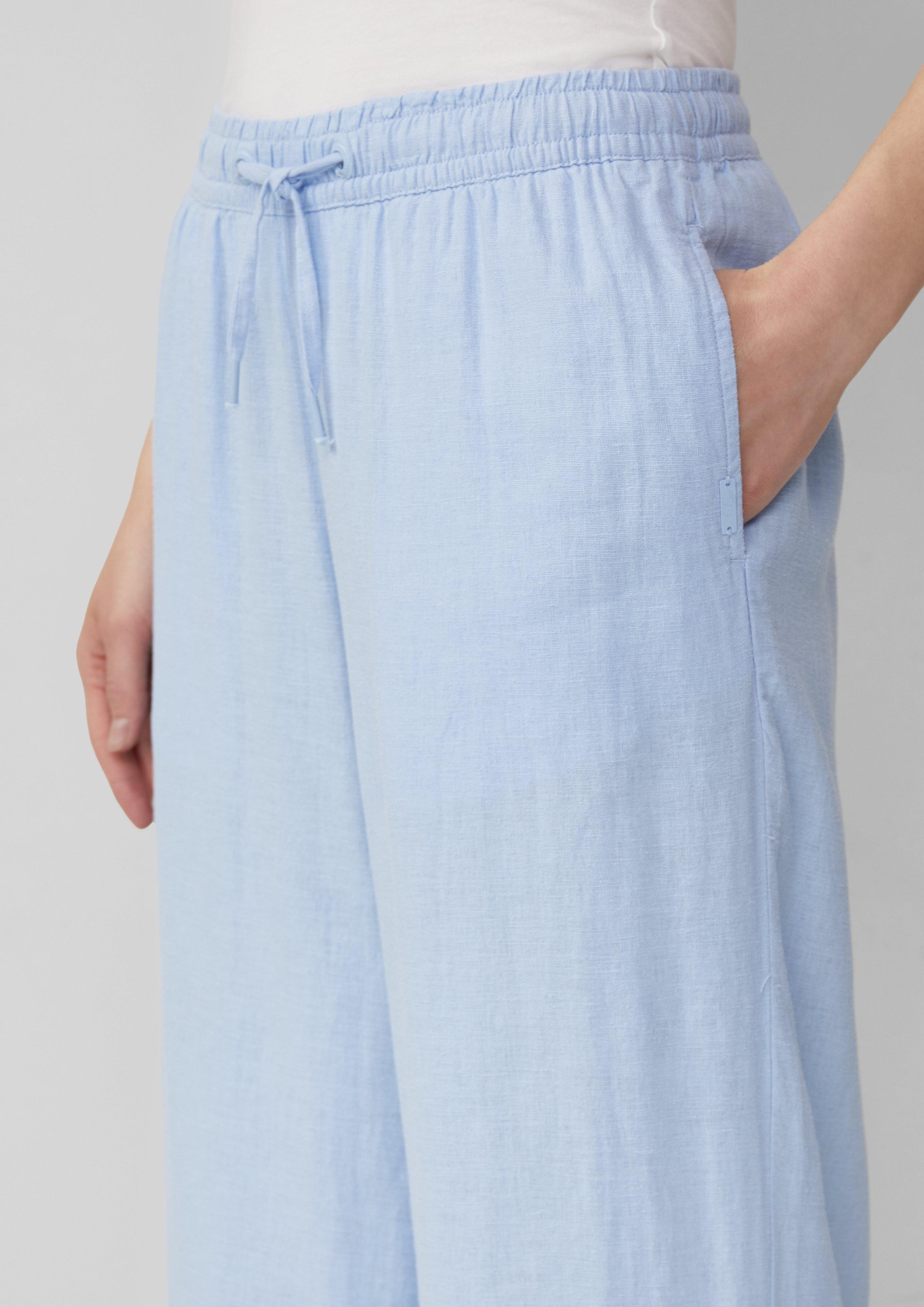 QS Stoffhose Leinenmixhose mit Gummizug und günstig online kaufen