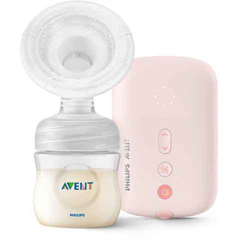 Philips AVENT Elektrische Milchpumpe SCF395, Set, 7-tlg., mit 120 ml Natural Flasche