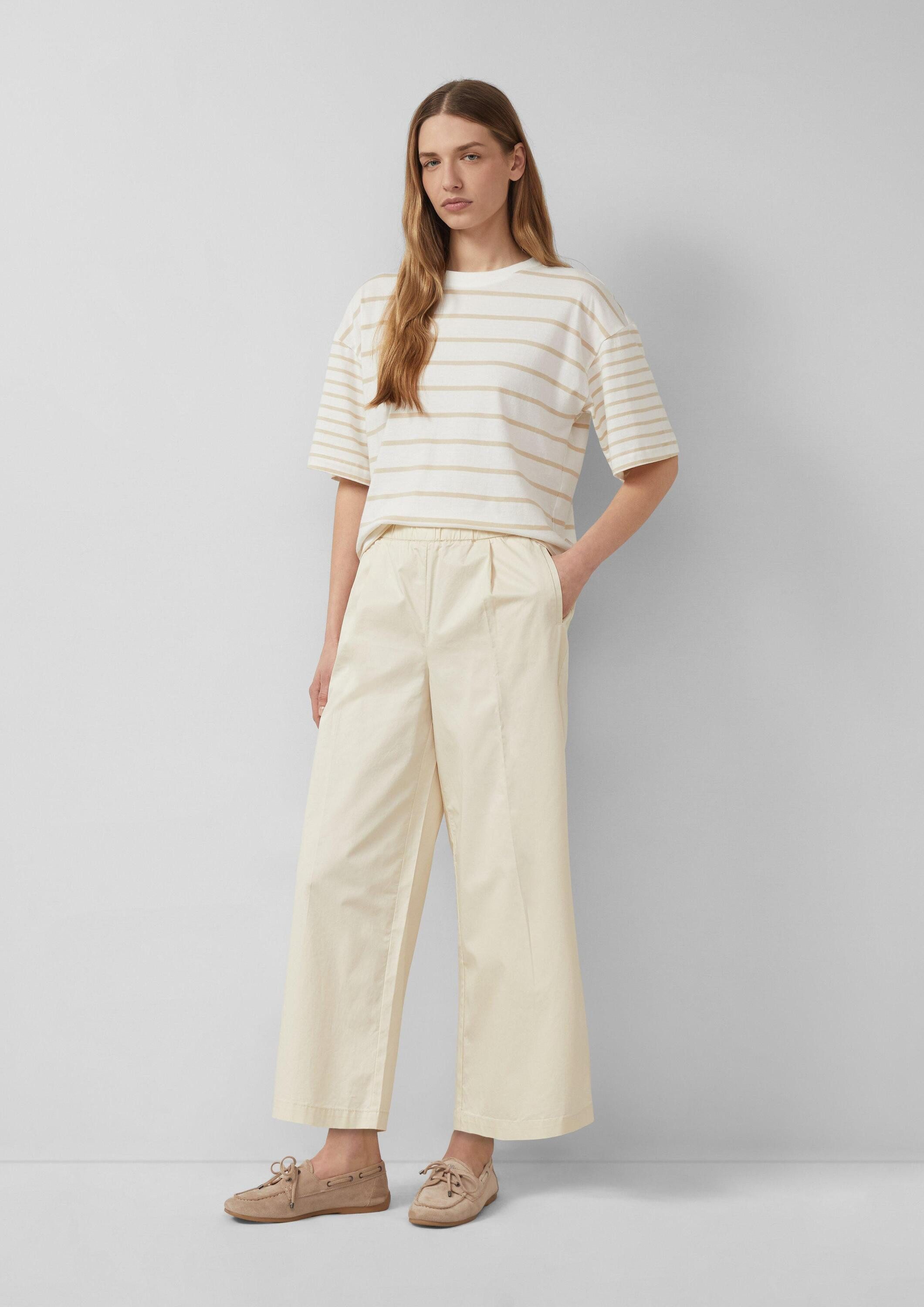 s.Oliver Culotte Hose Wide-Leg-Culotte aus Twill