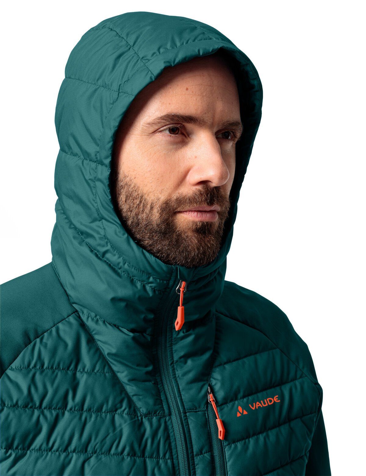green VAUDE Men's Elope Hybrid mallard Klimaneutral Jacket Outdoorjacke (1-St) kompensiert