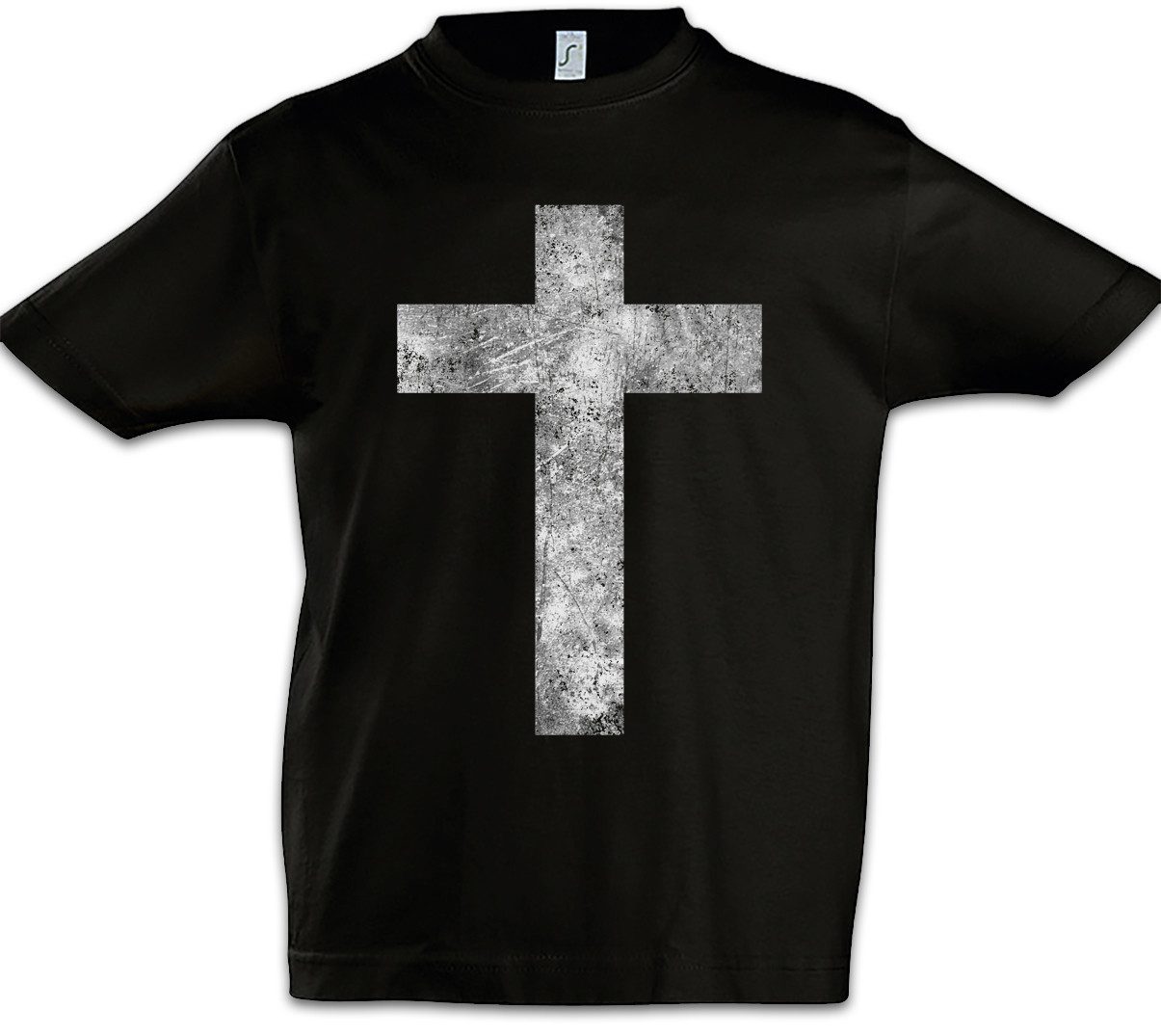 Urban Backwoods Print-Shirt Christian Cross II Kinder T-Shirt Christliches Kreuz Jesus Messias (1-tlg) INRI Christ Christus Glaube