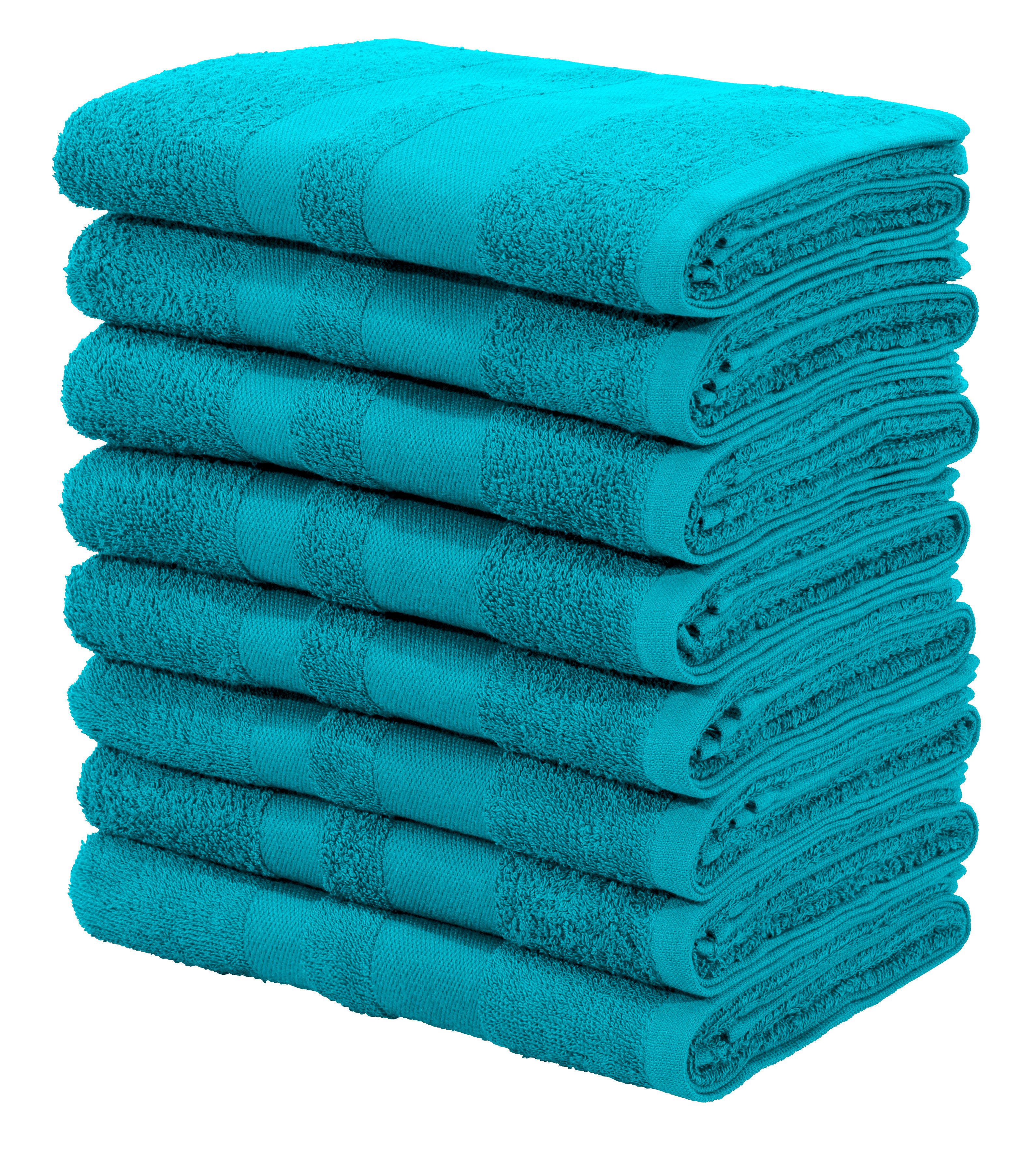 OTTO home Handtücher Vanessa, 8 Handtücher, 50x100cm, in Standard- und Premium-Qualität, Walkfrottee (Set, 8-St), Handtücher mit Bordüre, 100% Baumwolle, einfarbig, weich