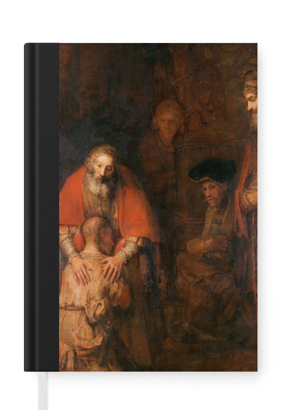 MuchoWow Notizbuch Die Rückkehr des verlorenen Sohnes - Gemälde von Rembrandt van Rijn, Journal, Merkzettel, Tagebuch, Notizheft, A5, 98 Seiten, Haushaltsbuch