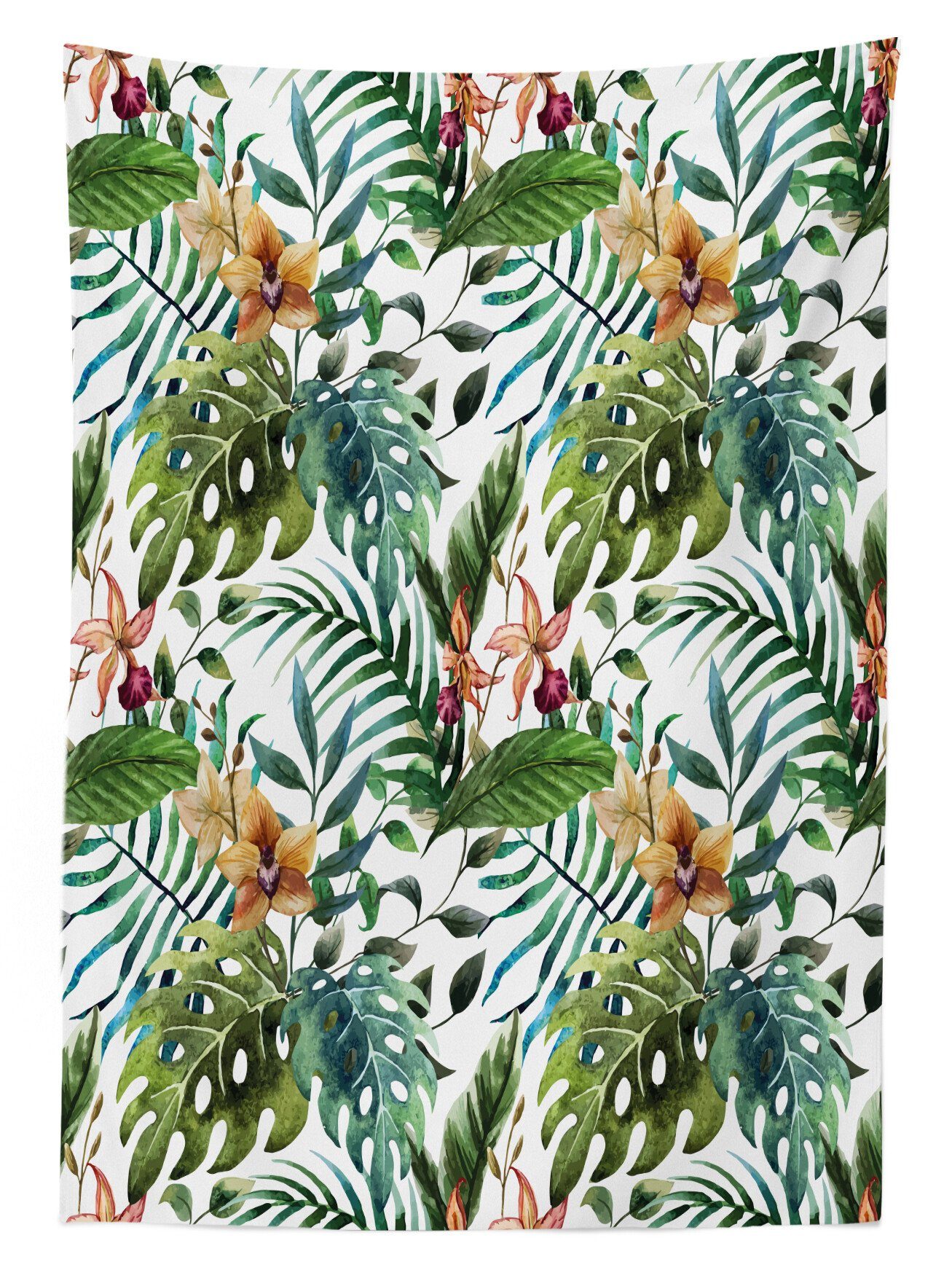 Farben, Abakuhaus den Palme Blatt geeignet Bereich Waschbar Hibiscus Farbfest Tischdecke Für Klare Blumen Außen