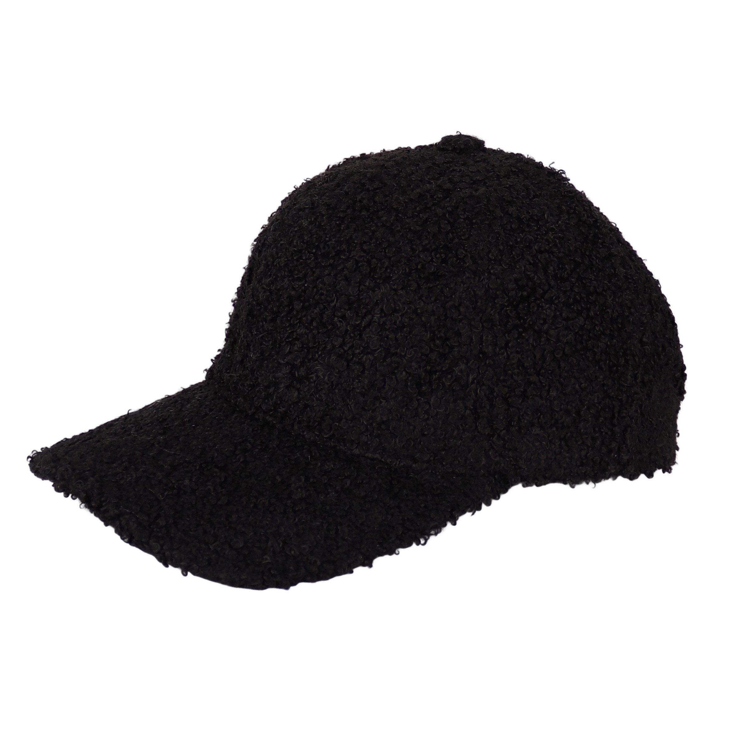 MIRROSI Baseball Cap unstteddyfell – verstellbare Damen Cappy, Einheitsgröße innen gefüttert, weiche Schirmmütze für Herbst & Winter