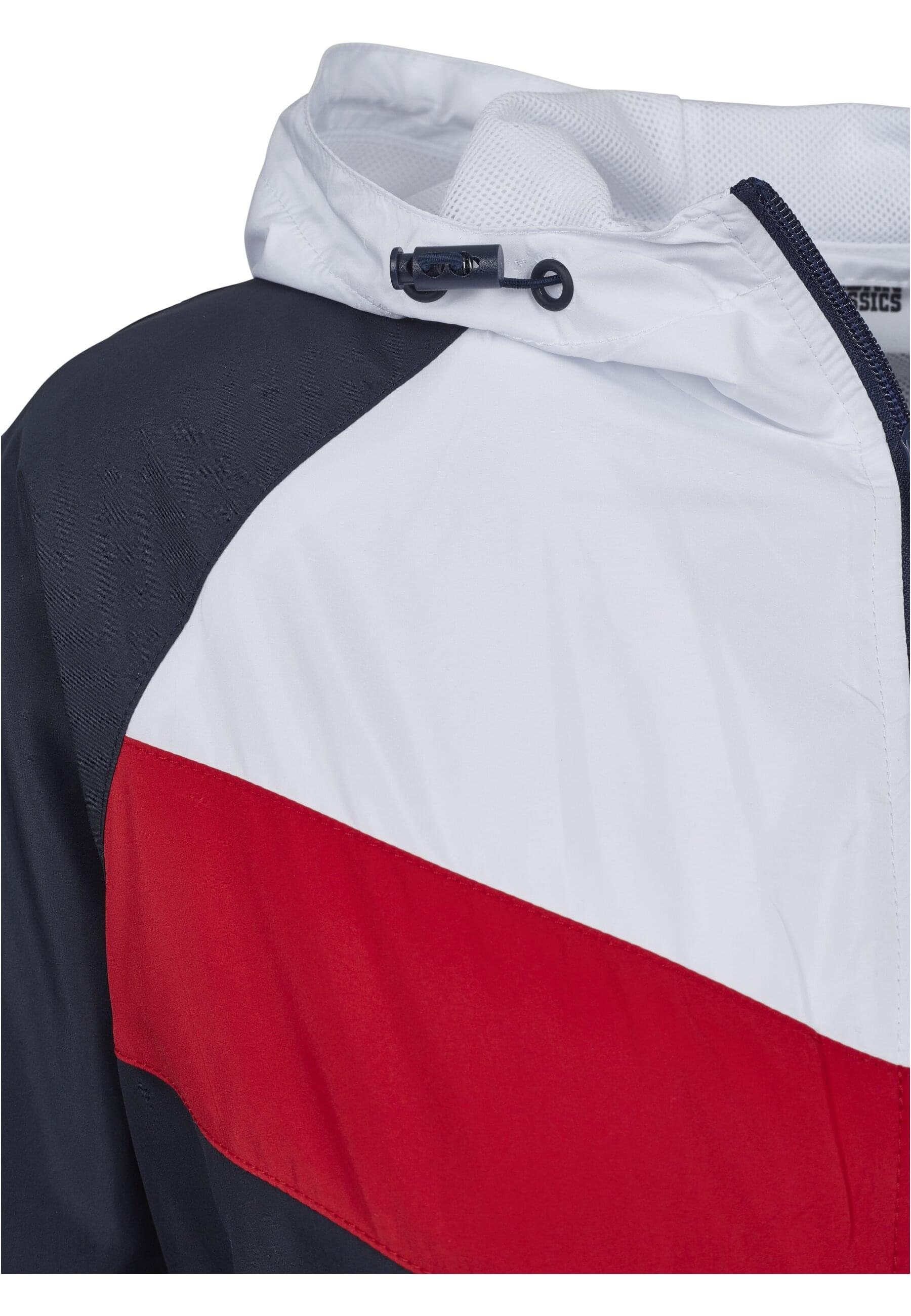 URBAN CLASSICS Sommerjacke Damen Ladies Windbreaker navy/white/firered (1-St) 3-Tone