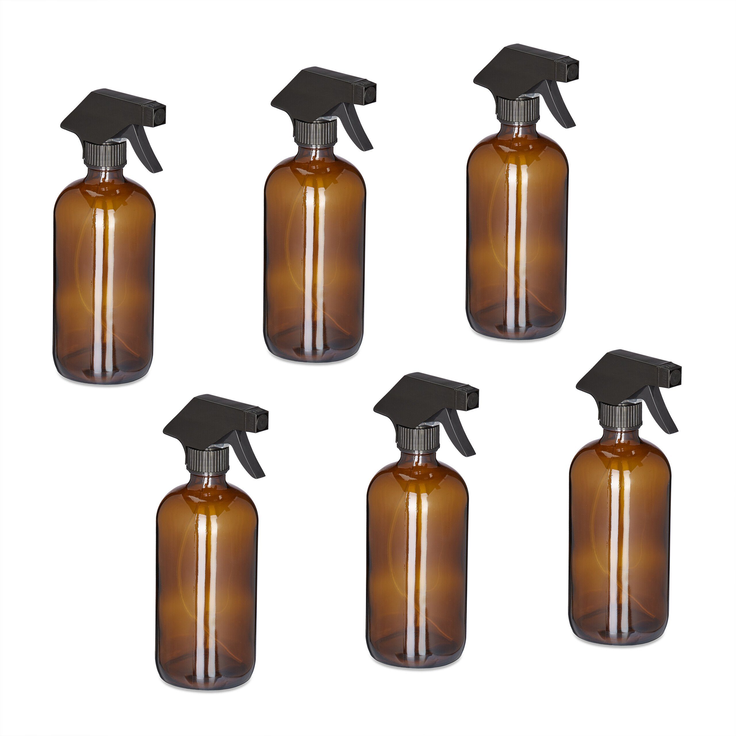 Sprühflasche Glas 500ml 6er Set