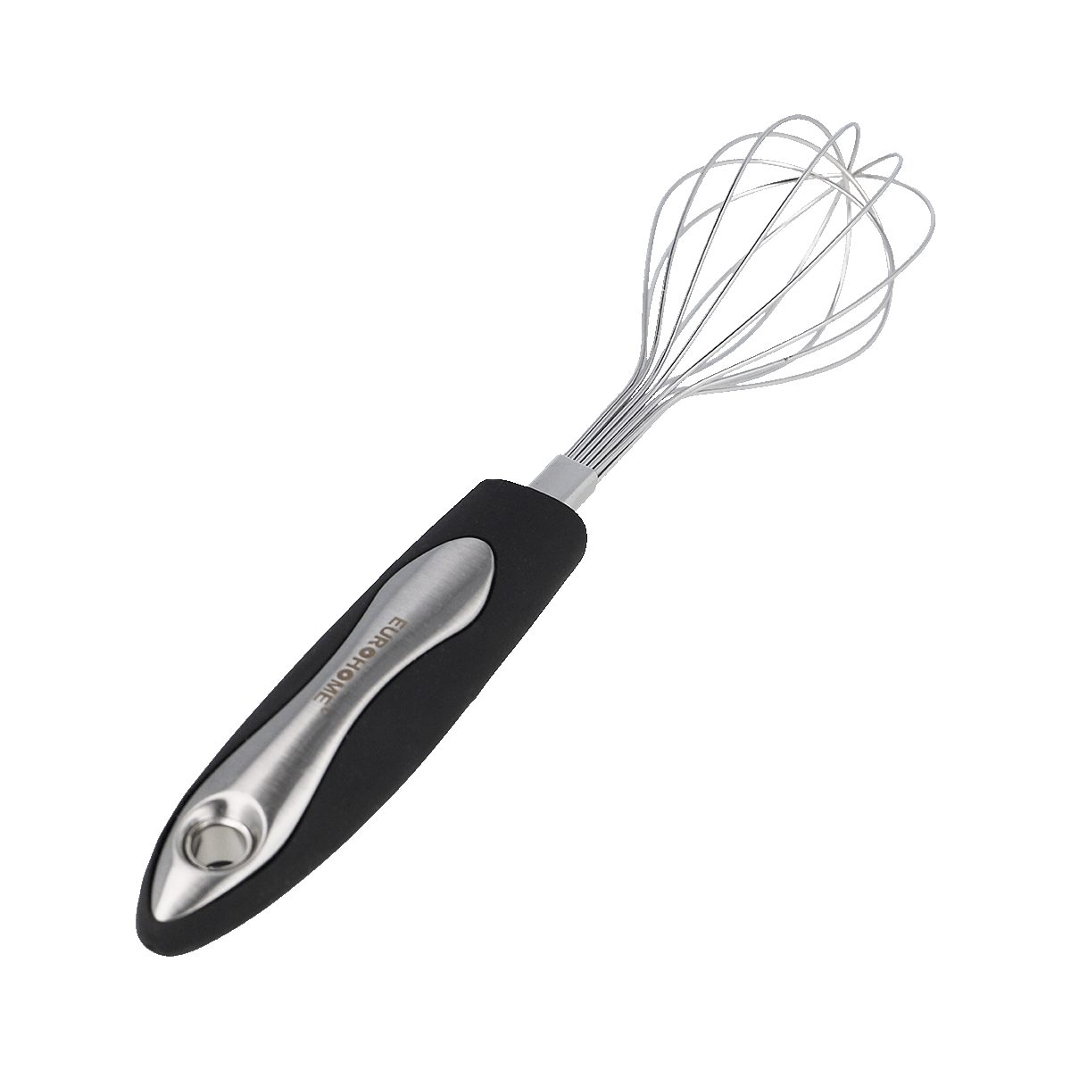 EUROHOME Schneebesen Schaumschläger Carmen aus rostfreiem Edelstahl spülmaschinengeeignet, Rührer Mixer mit ergonomischem Kunststoffgriff