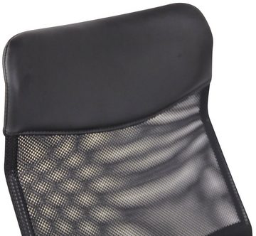 TPFLiving Bürostuhl Cordoba mit bequemer Rückenlehne - höhenverstellbar und 360° drehbar (Schreibtischstuhl, Drehstuhl, Chefsessel, Bürostuhl XXL), Gestell: Metall chrom - Sitz: Netzbezug schwarz