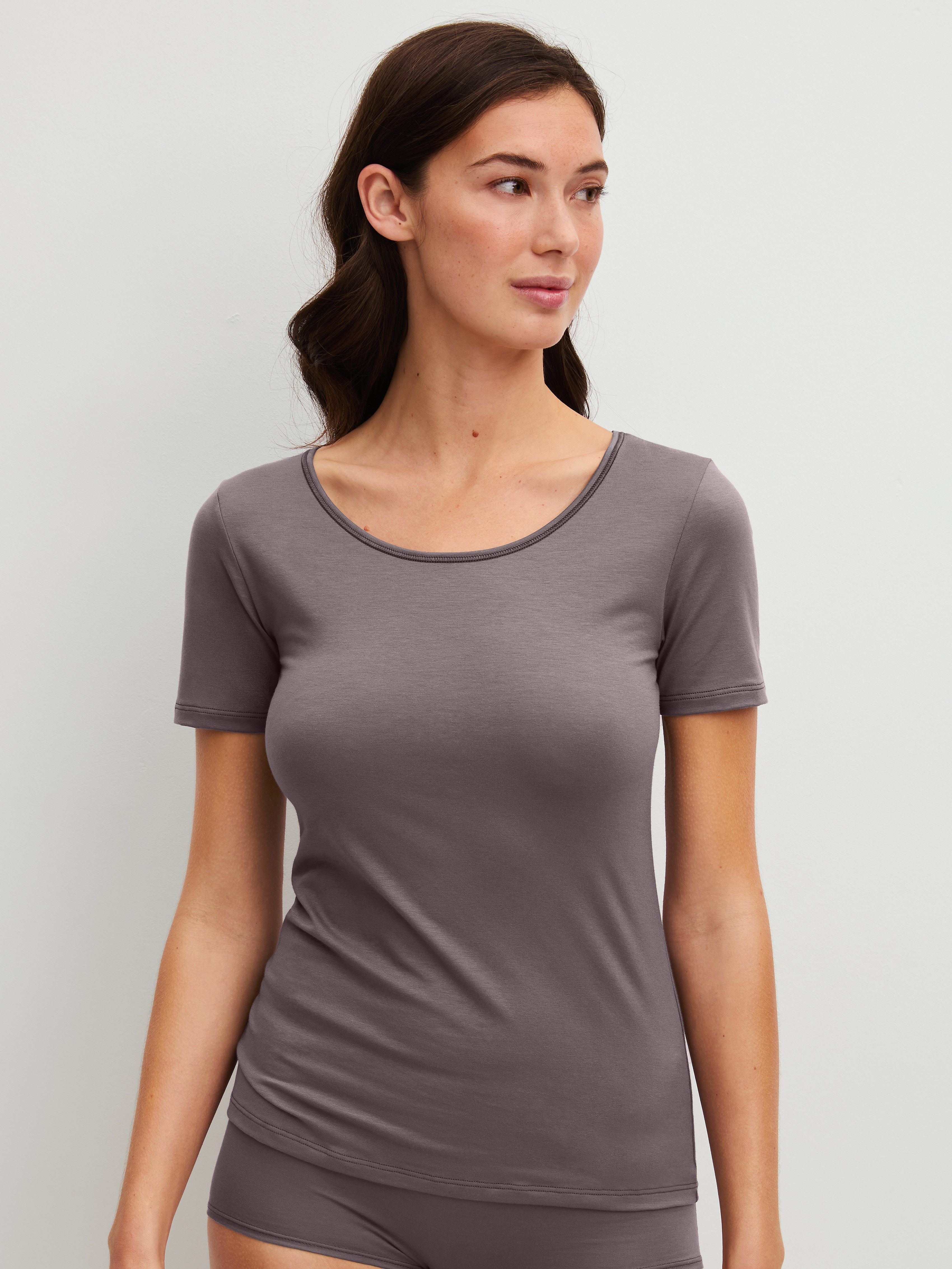 CALIDA Unterziehshirt Natural Comfort mit Rundhals und reduzierter Pillingbildung