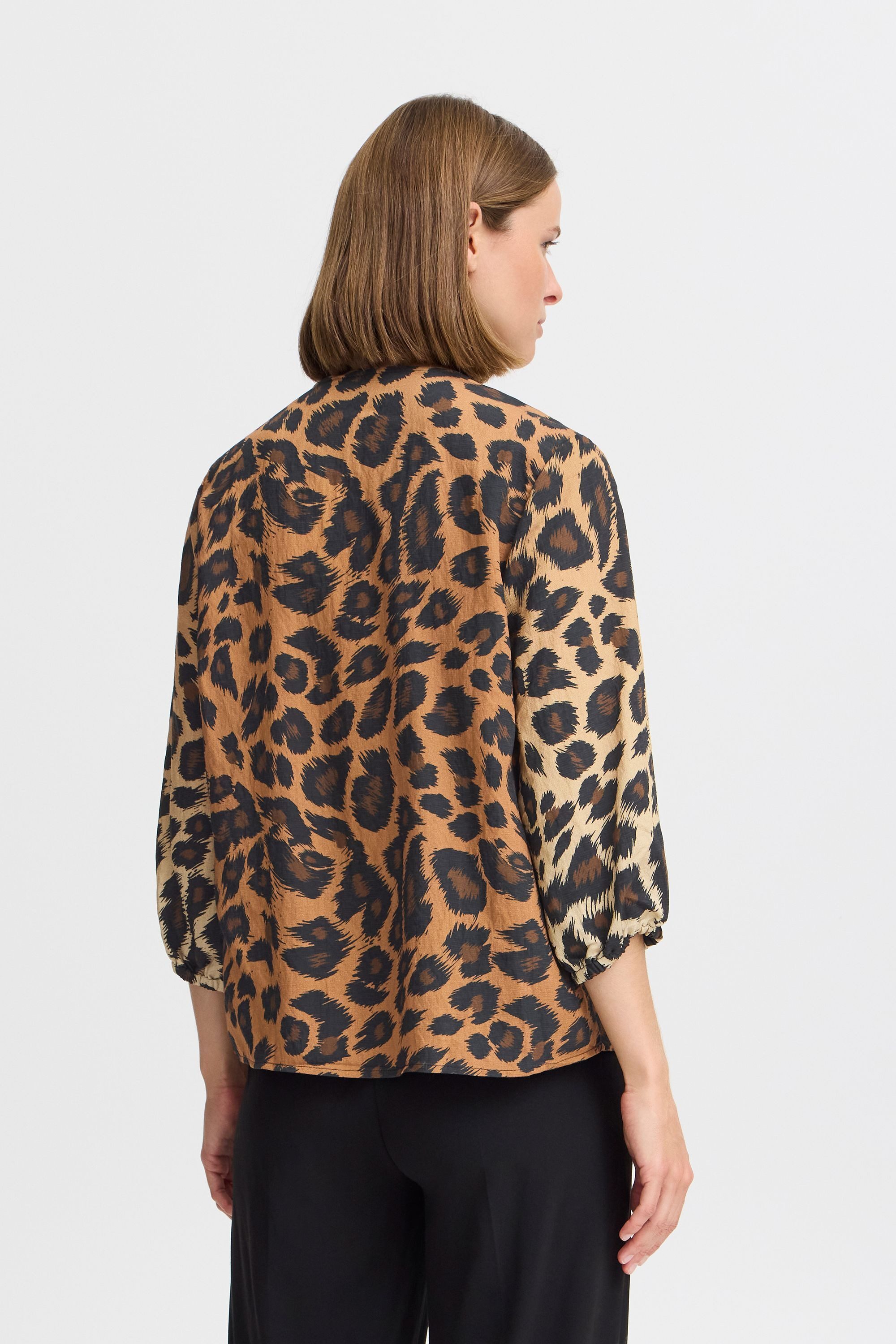b.young Langarmbluse BYHINVA LEOPARD BLOUSE - LIGHT WOVEN